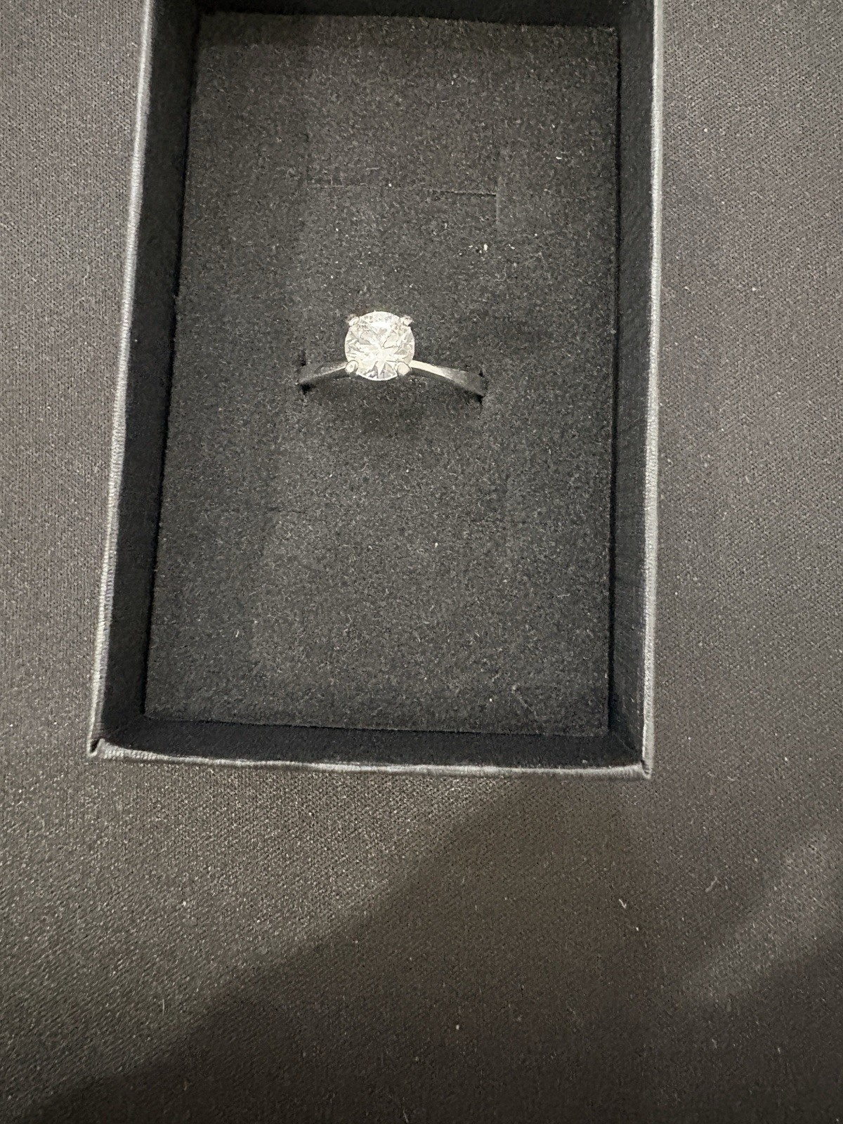 Avon Sterling Silver Round CZ Solitaire Engagement Style Ring Size 7 #130