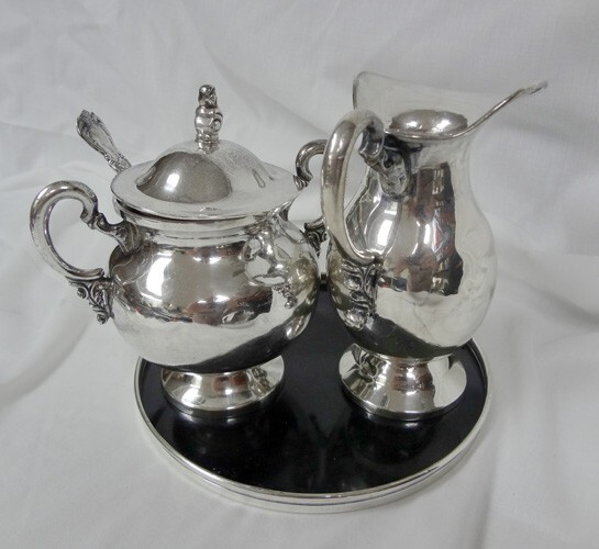 Sterling Silver Topez Taxco Cream Pitcher Sugar Bowl Tray Spoon Approx 6″ Tall