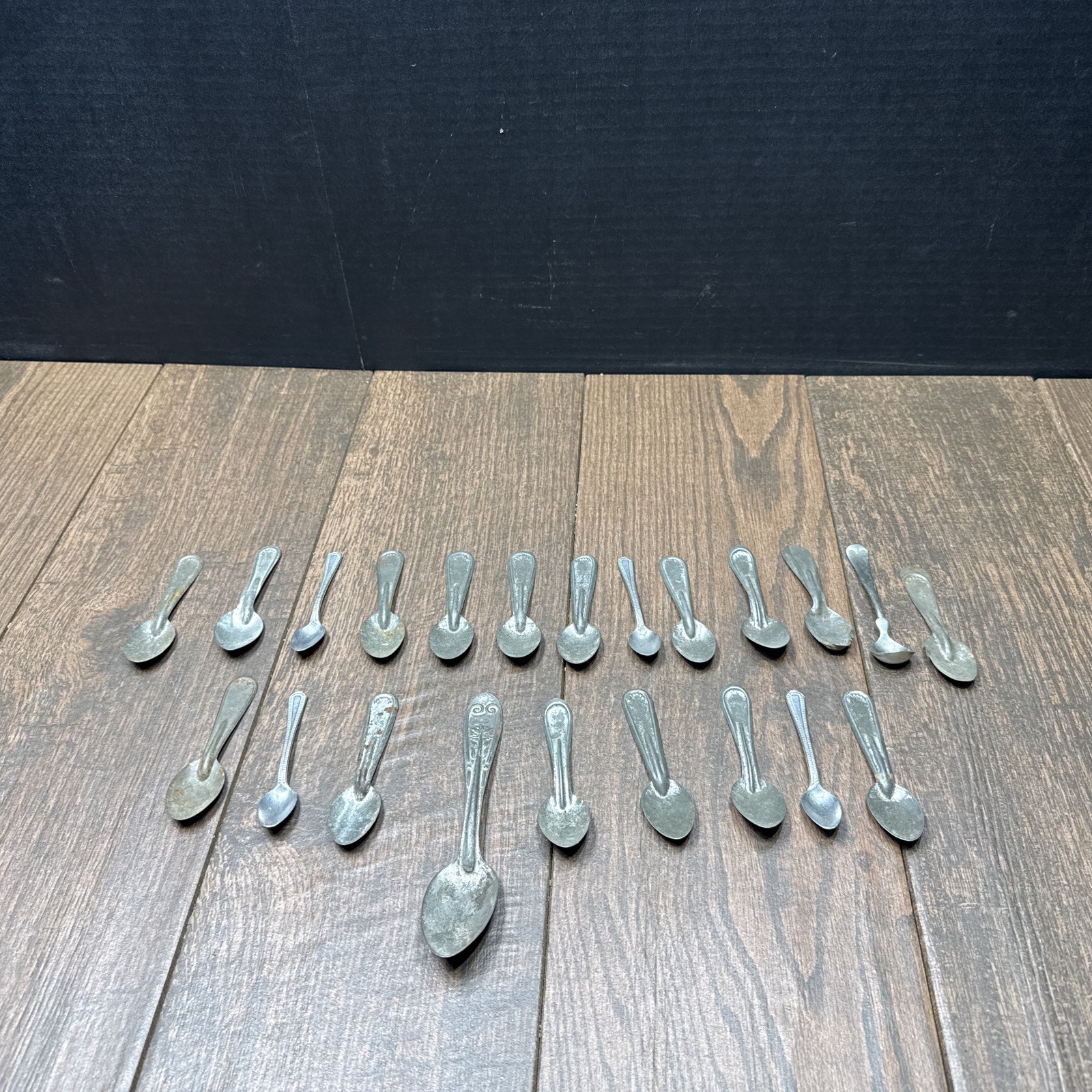 Lot of 22 Vintage Silver Plate Sample Ice Cream Tasting Spoons Mixed Lot