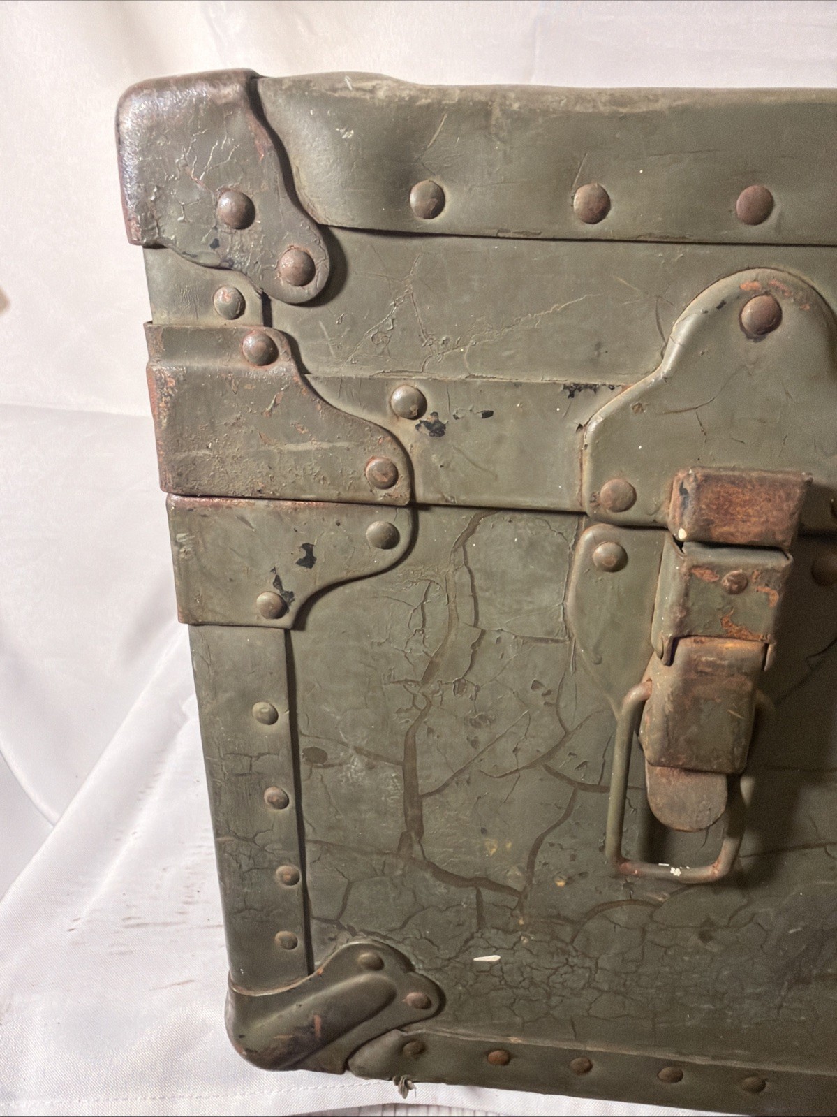 Kleber Trunk Dated June 12 1940’s WW2 Era Military Footlocker Trunk AS SEEN!!!