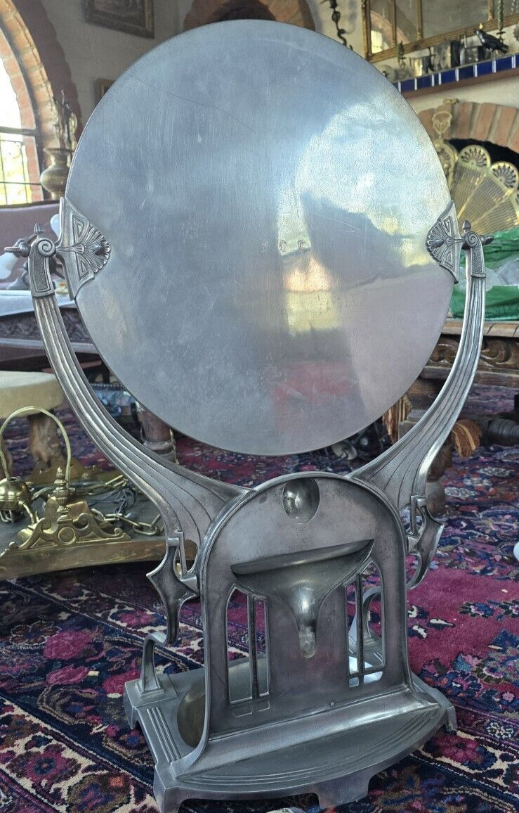 ANTIQUE 1900s Jugendstil Art Nouveau Deco Table Vanity Mirror WMF