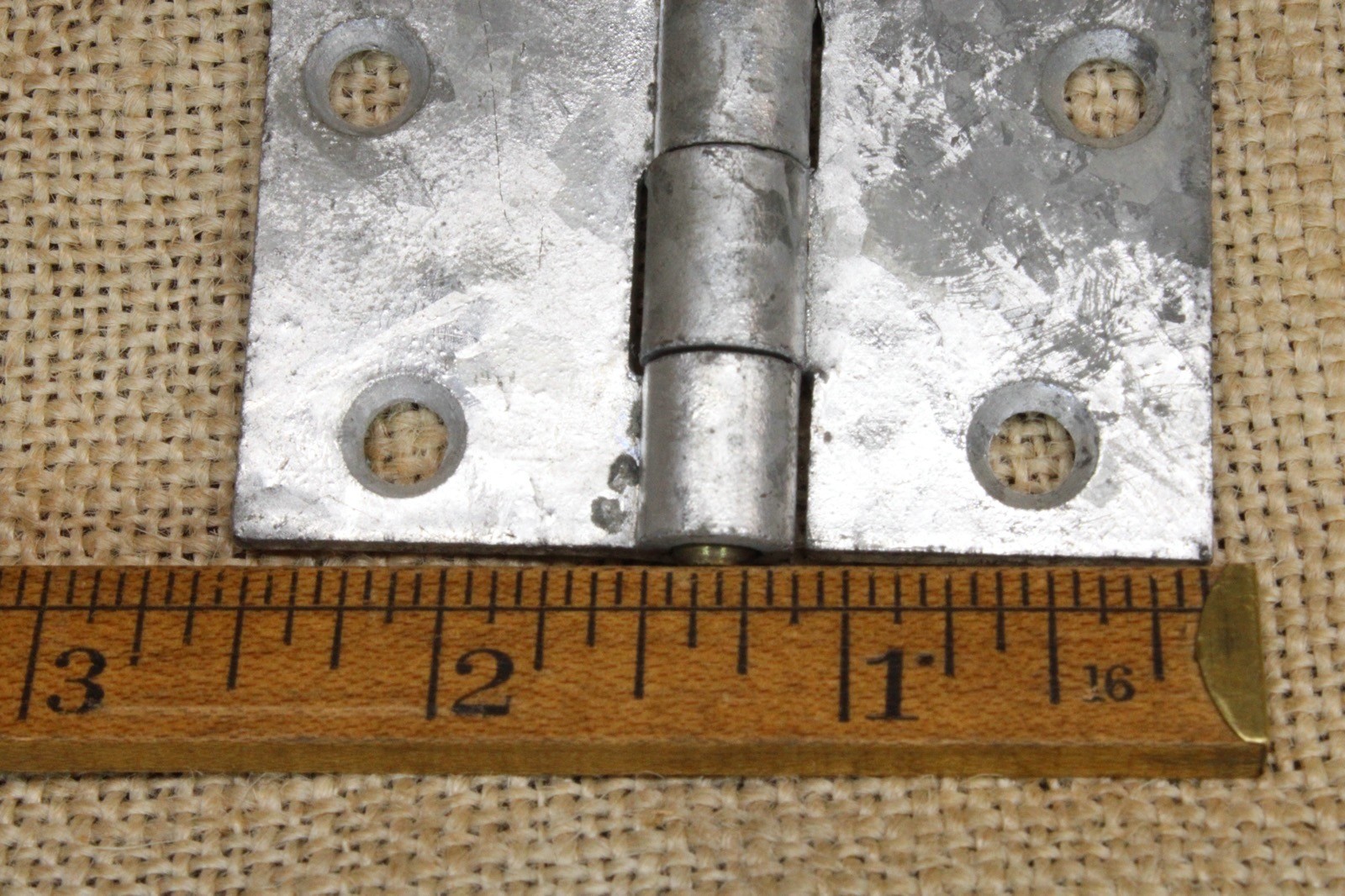2 Old Screen Door 2 1/2 X 2 1/2″ Hinges Butts Brass Pin GALVANIZED Vintage NIB