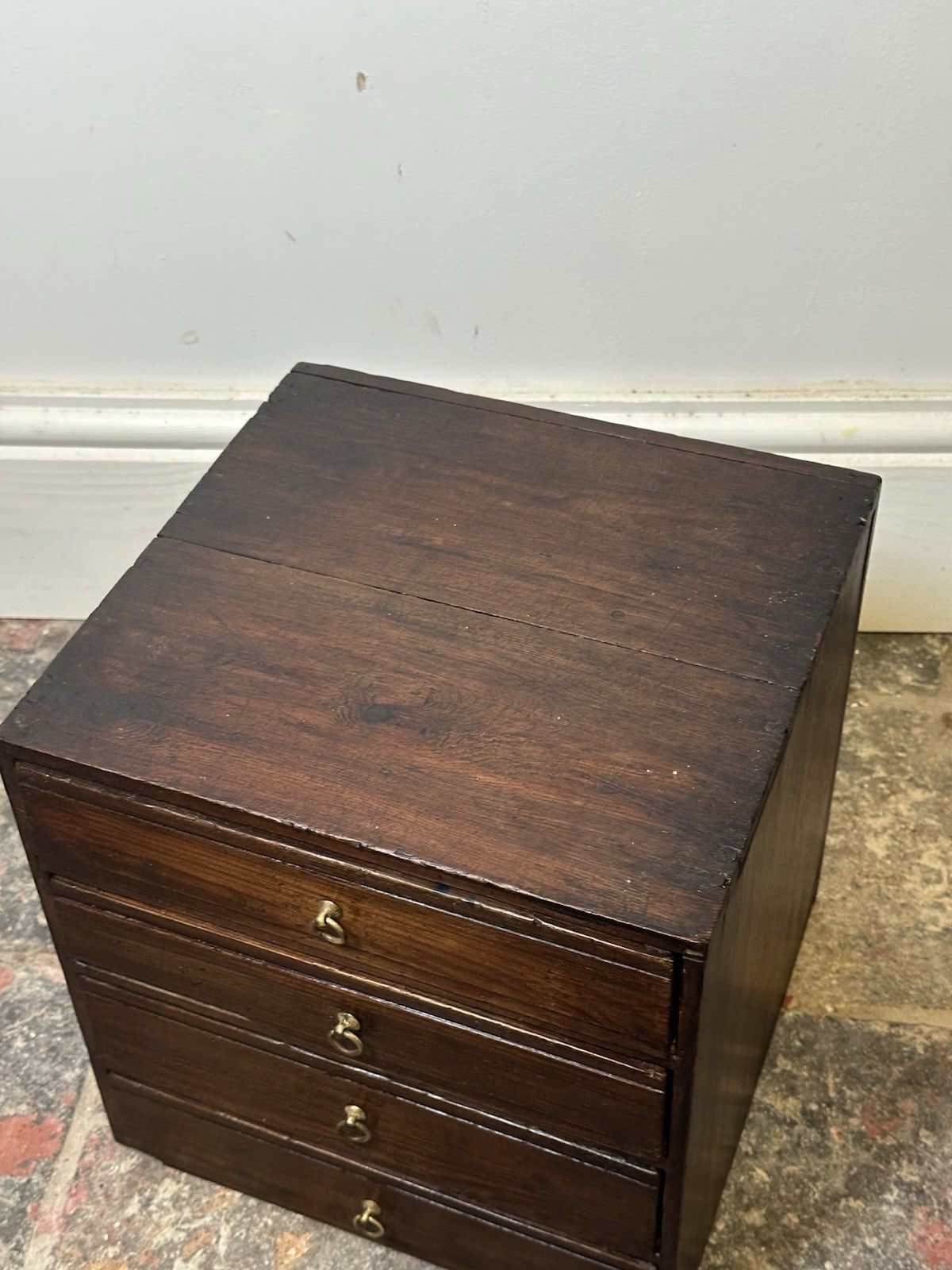Antique 4 Drawer Collectors Cabinet Apothecary Haberdashery Chest Box Storage