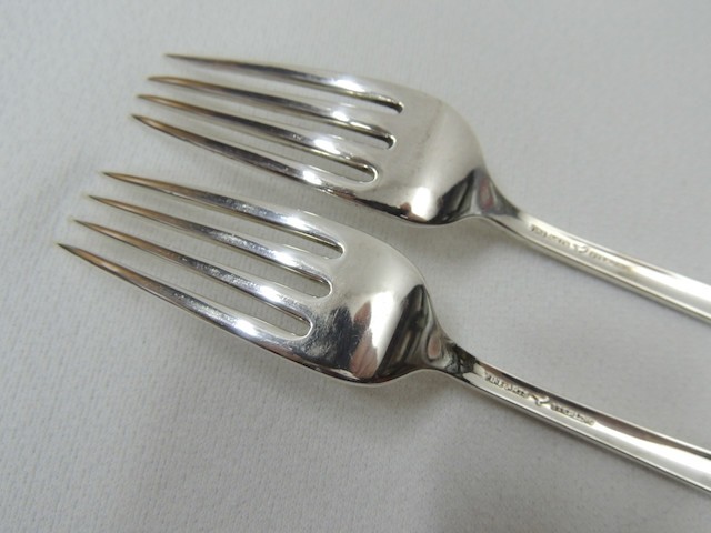 (2) Vintage SOLID Sterling Silver Dinner Forks Fine Arts Processional 98 grams