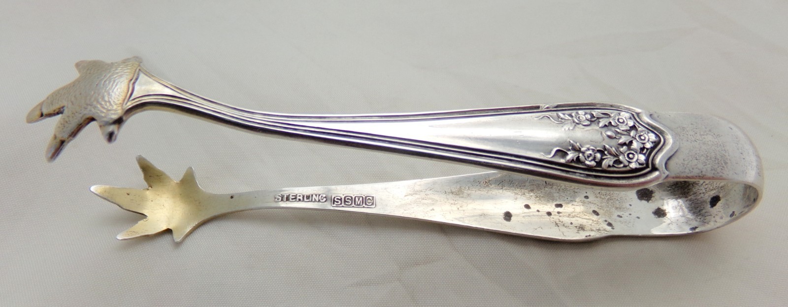 SSMC The Sterling Silver Mfg. Co. Sterling Silver Sugar Tongs