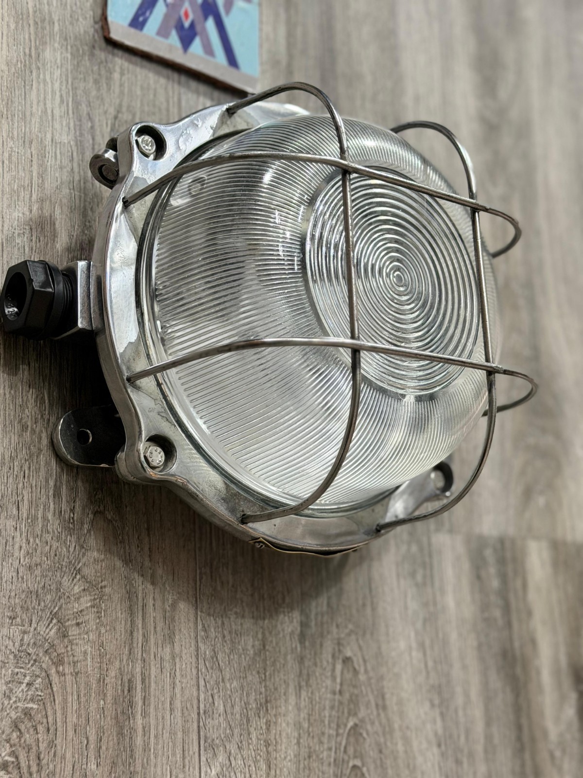 Nautical Aluminium Bulkhead Light | Salvaged Ship Ceiling Wall Deck Fixture