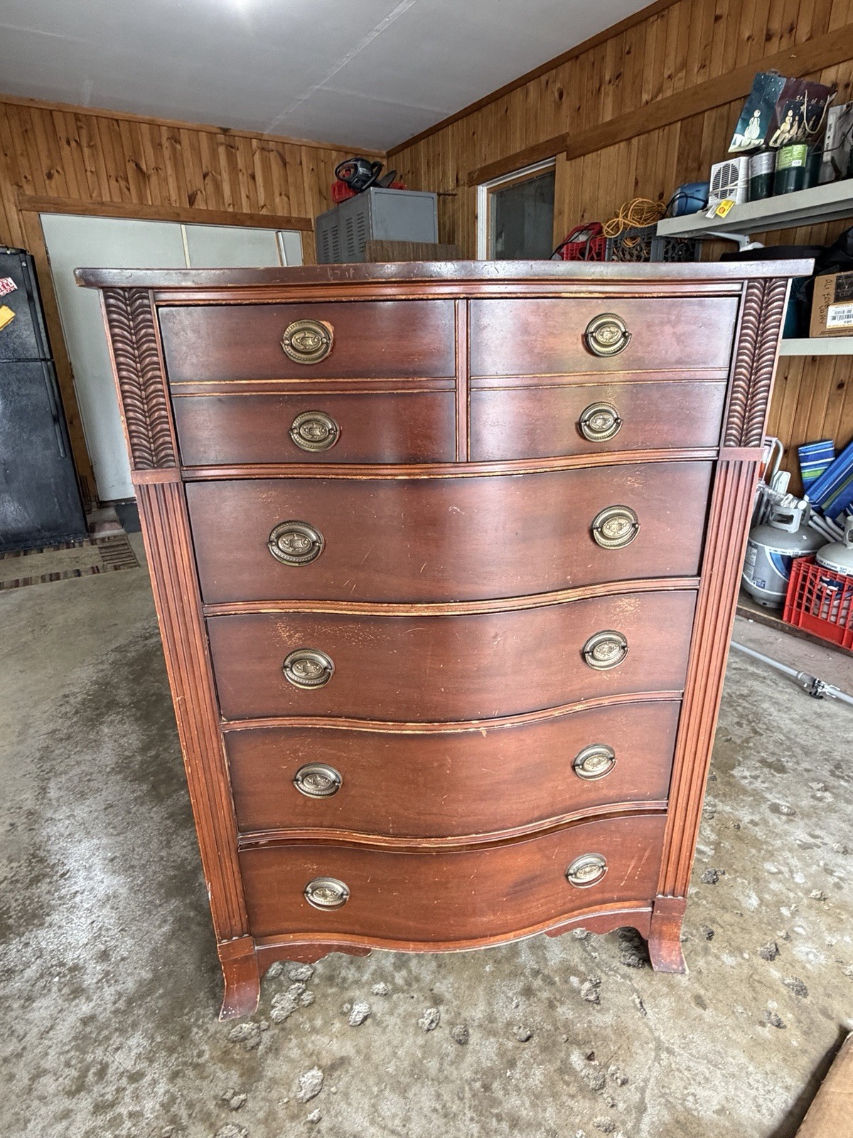 Chippendale Drexel Dresser Vintage Used Good Condition I900-I Model On 10/1952