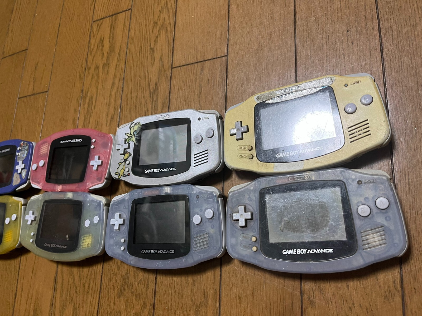 Lot of 10 GameBoy Advance for parts Nintendo random color Console GBA