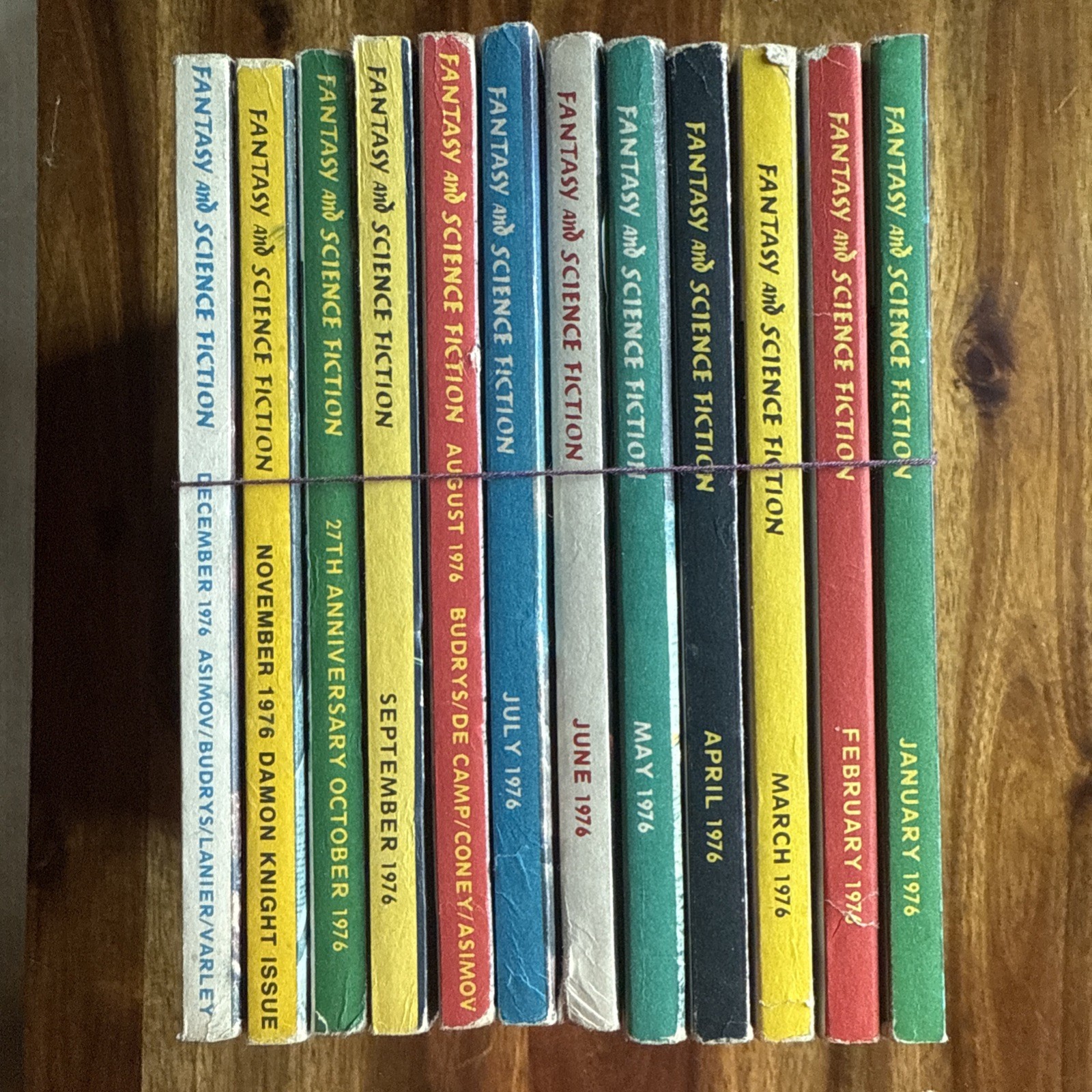 The Magazine of Fantasy and Science Fiction 1976 All 12 Issues VG Condition