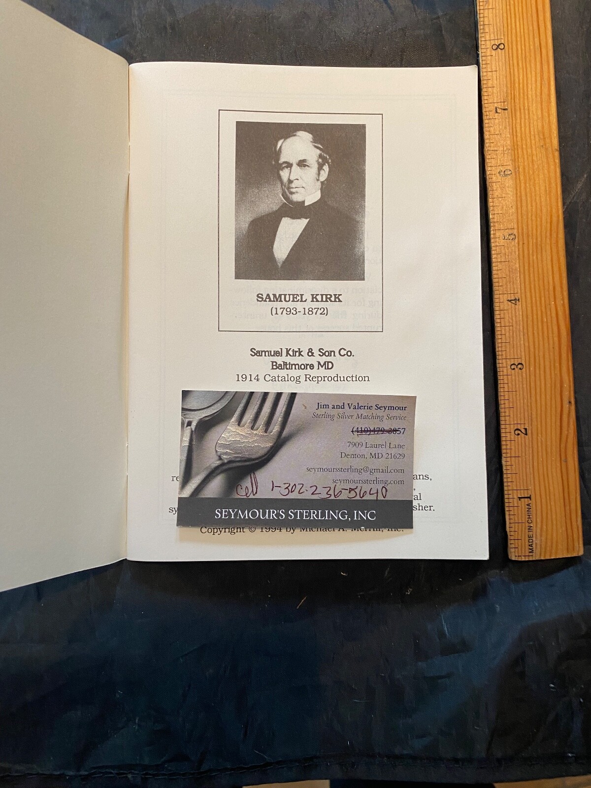 Kirk reprint of the 1914 catalogue. great reference book for early Kirk silver