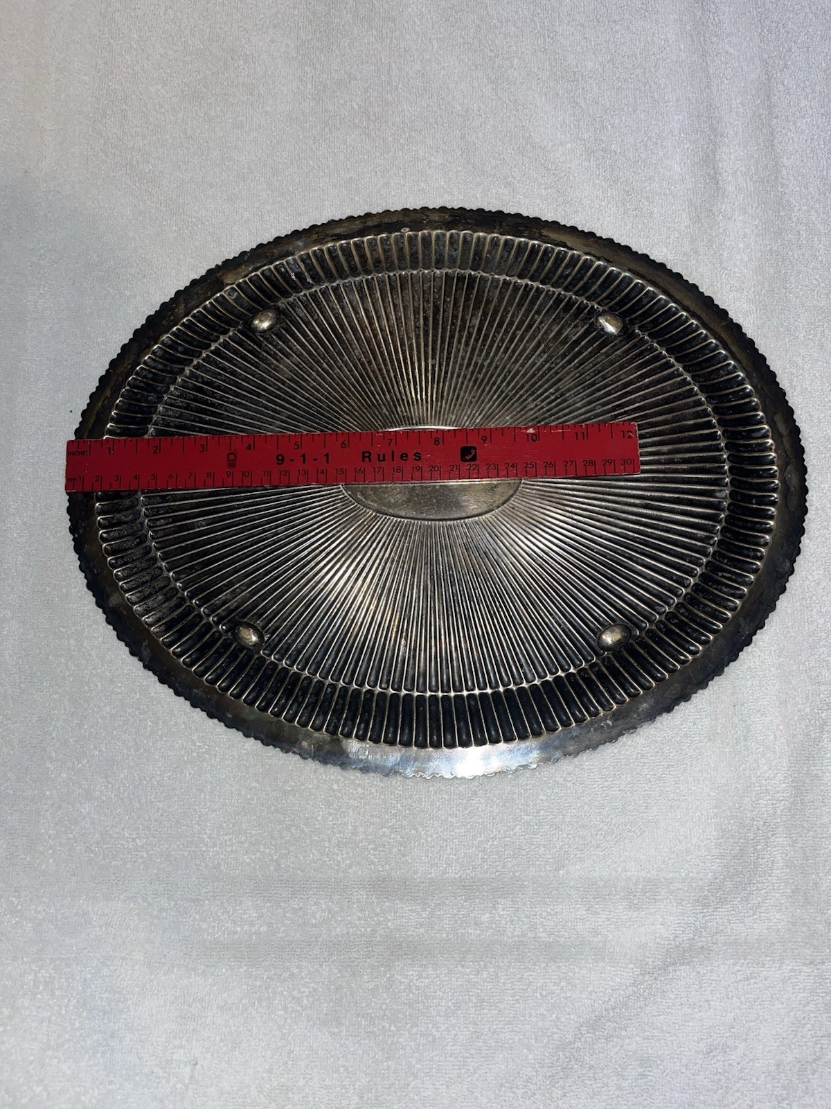 Antique Civil War Era Silver Plate ? PLATTER Tray Inscribed 1860 Southbridge
