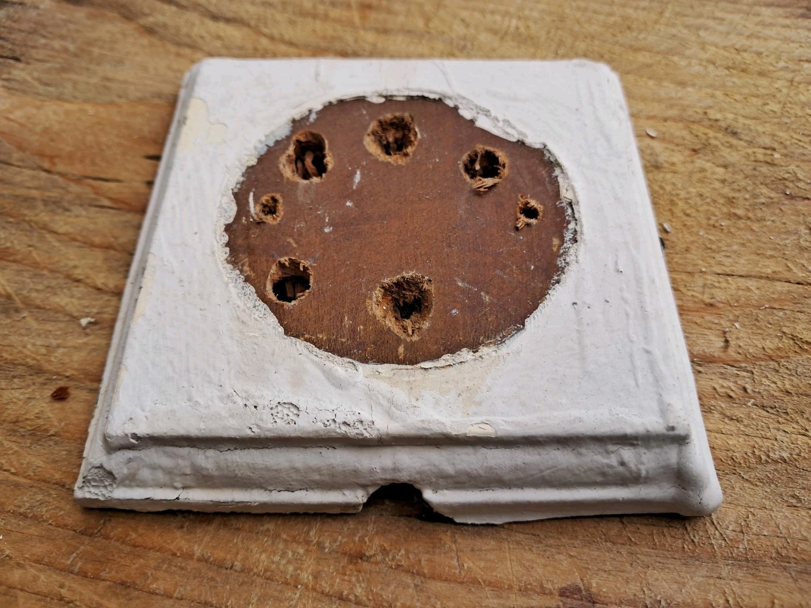 Vintage 1930s Wooden Pattress for Dolly Light Switch Period House Shabby #M
