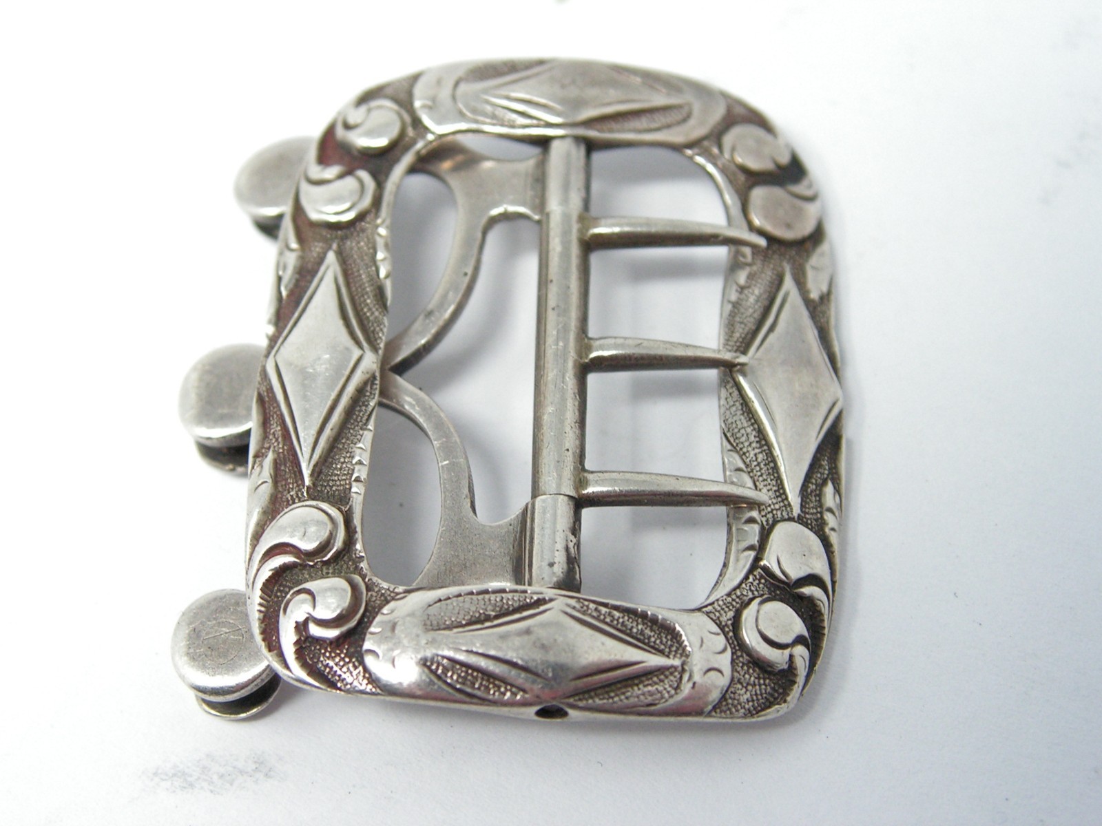 ANTIQUE GEORGIAN GEORGE II SOLID STERLING SILVER STOCK BUCKLE