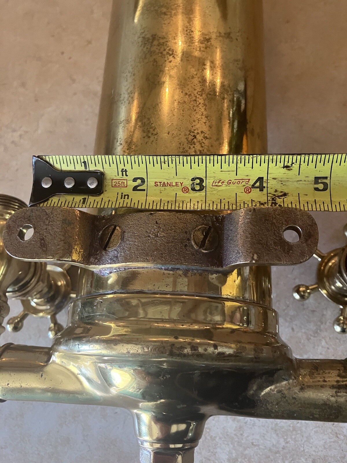 Rare Antique Early 1900s Solid Brass Victorian Plumbing Fixture Shower Claw Tub