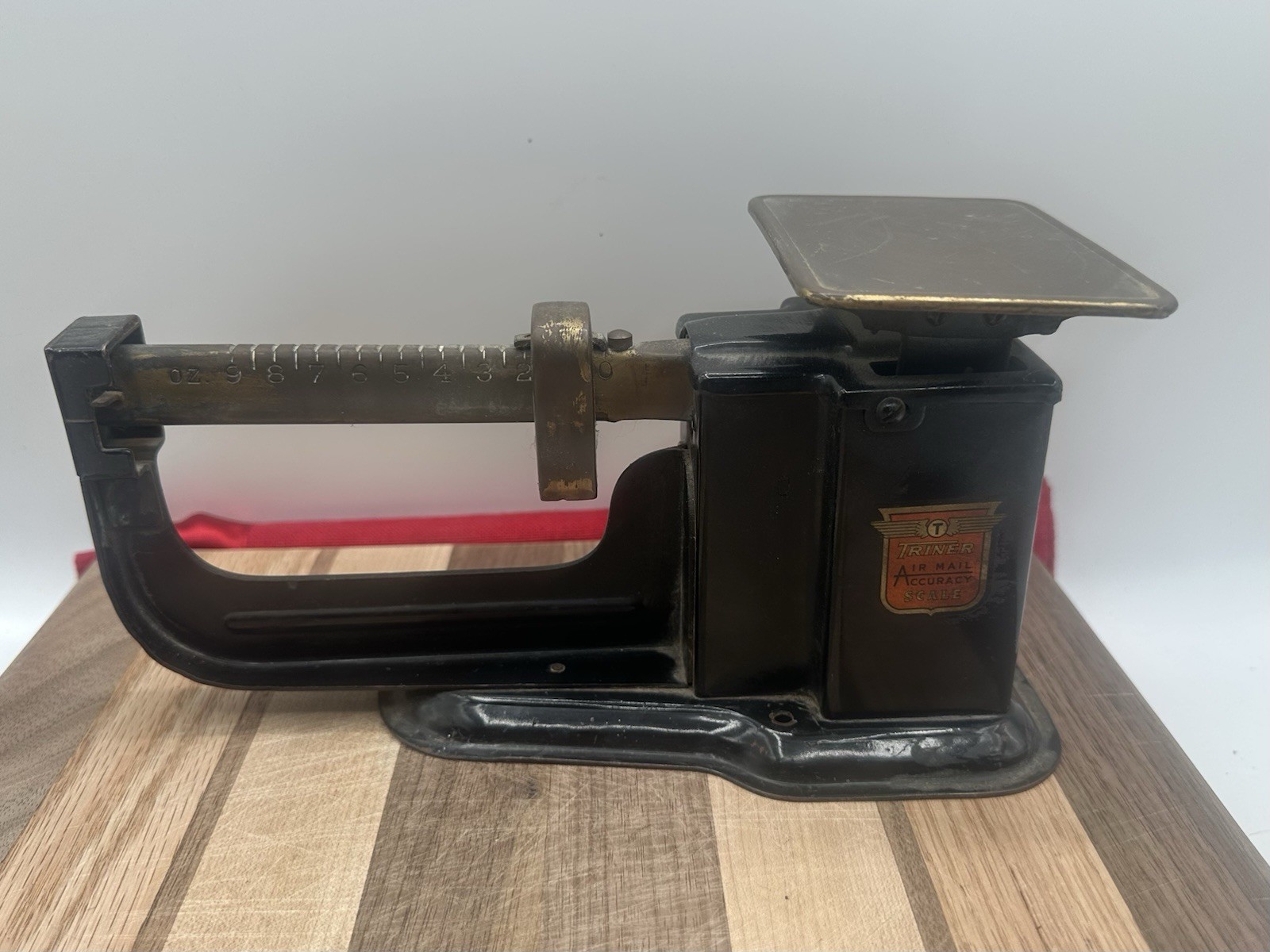 Vintage Brass Triner Scale US Post Office Postal 1950 Counter Scale Heavy Duty
