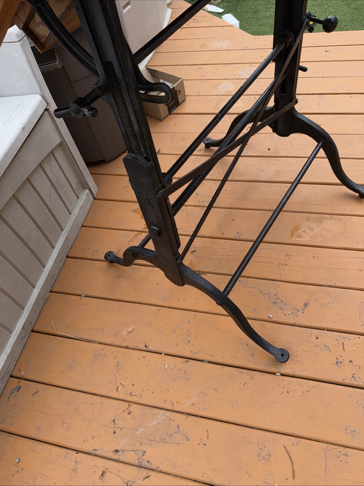 1920s Industrial Adjustable Easel Drafting Table Office Study Artist art Desk