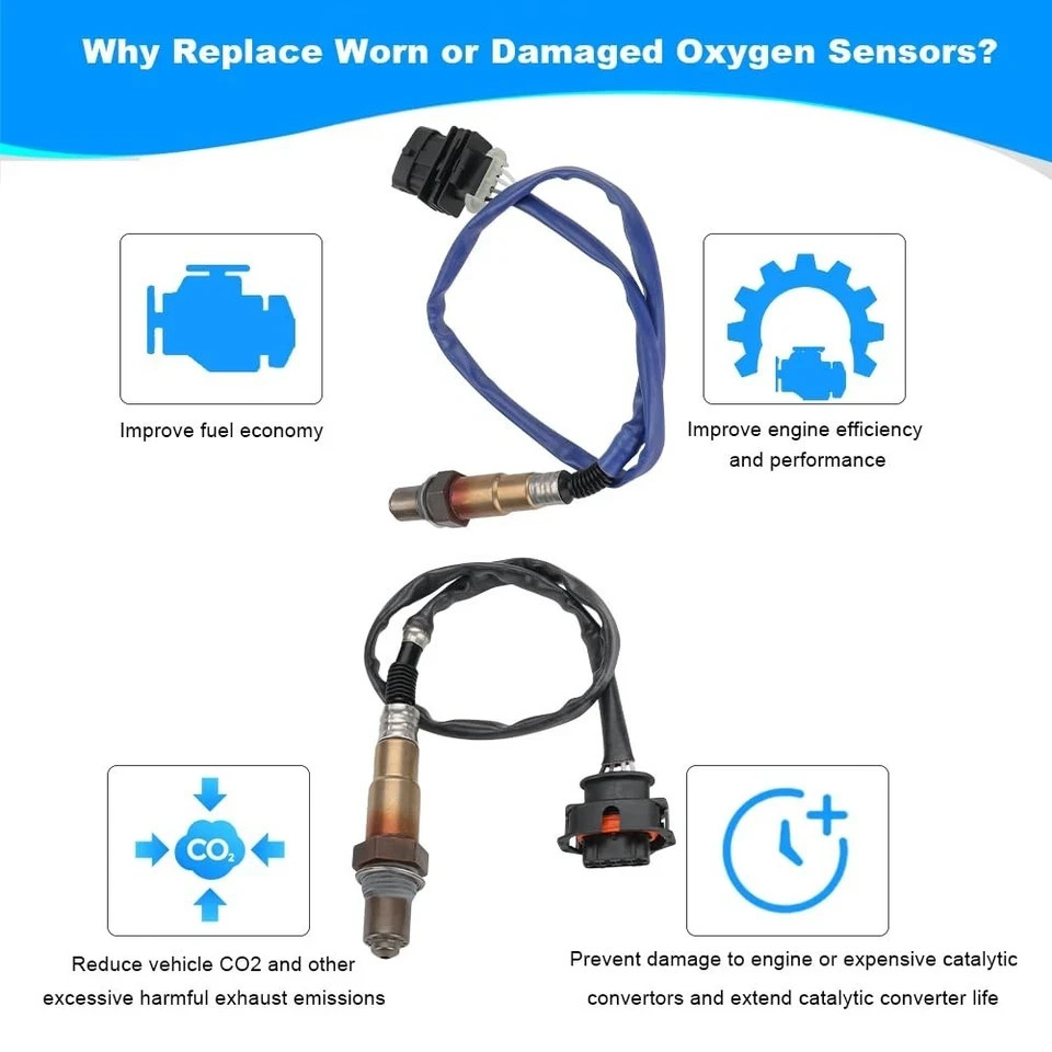 2PCS O2 Oxygen Sensor Replacement for 2013-2021 Buick Encore 1.4L, 2012-2020 Che