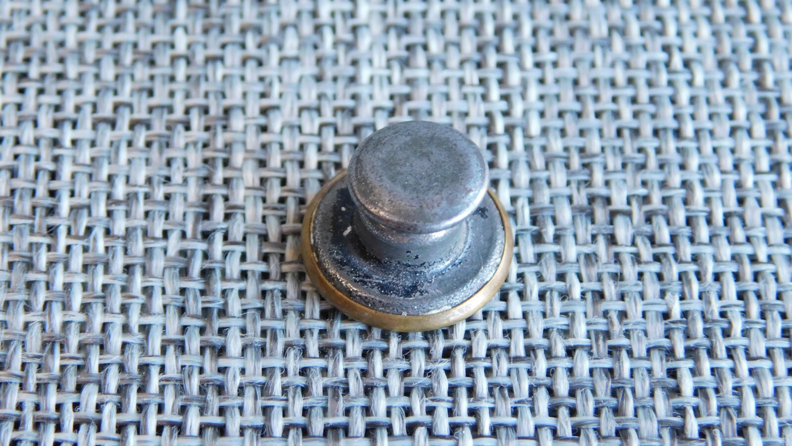 Antique Vtg Uniform Work Stud Button Rufplay Aprx: 9/16″ #325-B