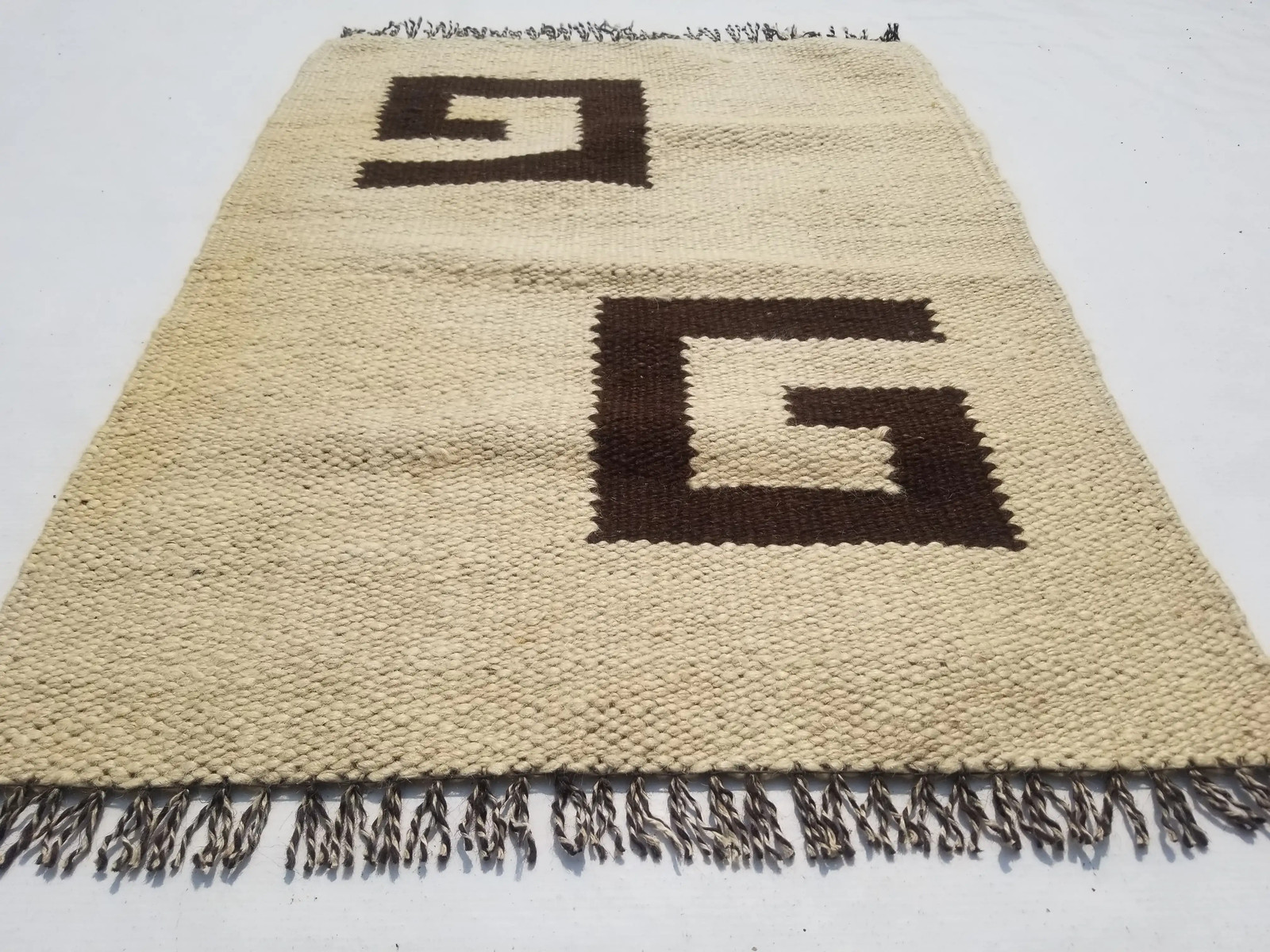 Vintage Traditional Handmade Oriental Wool Multi Kilim Rug 2.6×2.0ft