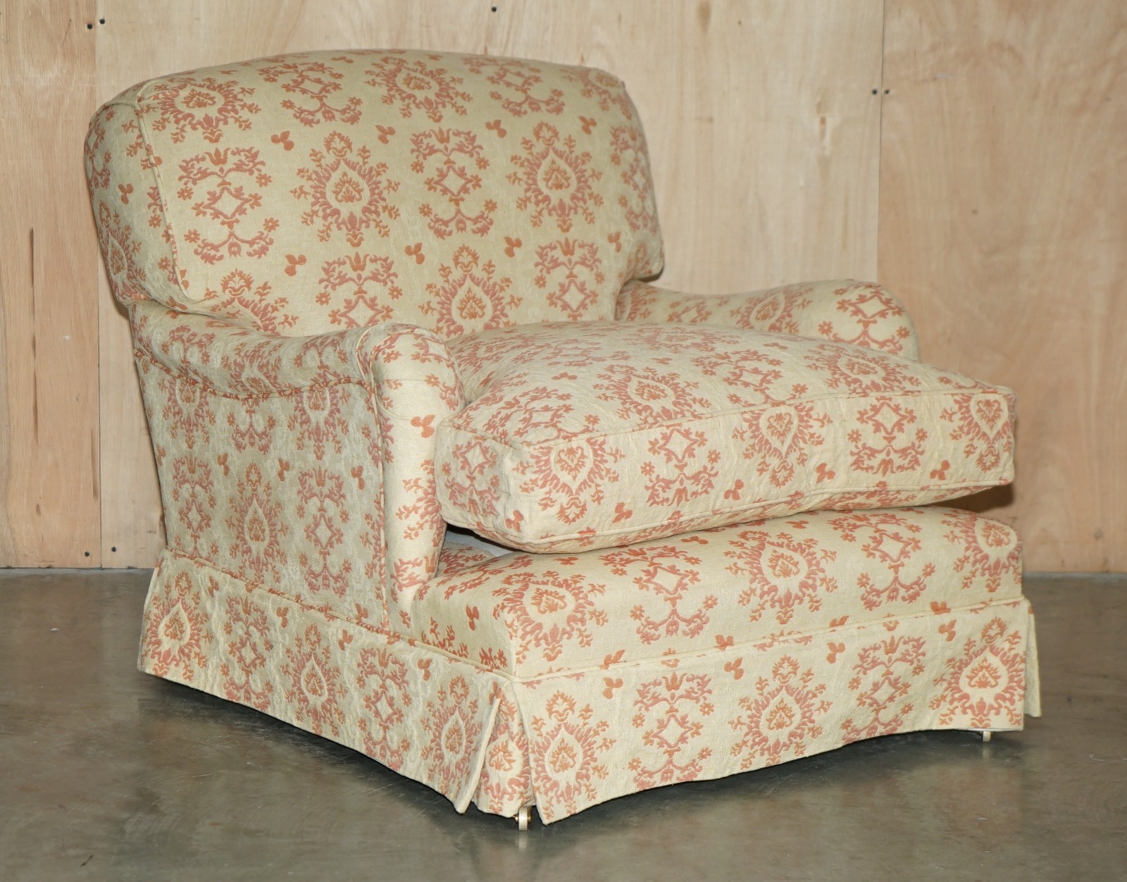 PAIR OF GEORGE SMITH CHELSEA FLORAL UPHOLSTERED HOWARD & SON’S STYLE ARMCHAIRS