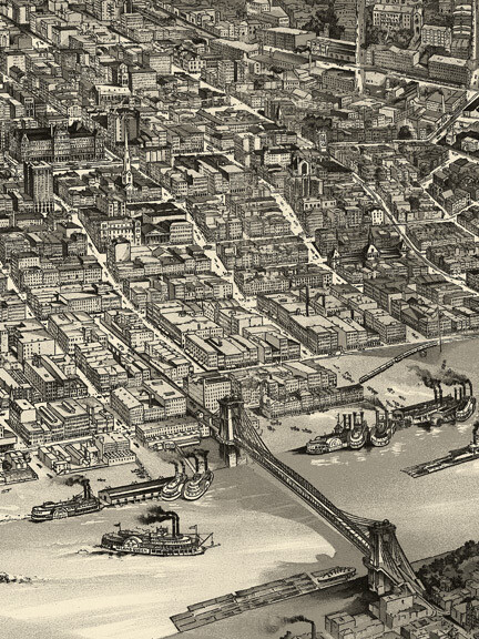 Cincinnati Ohio 1900 Historic Panoramic Town Map – 16×24