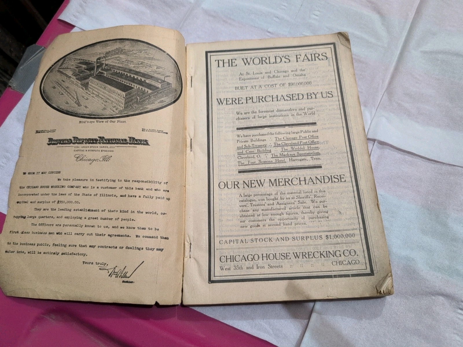 1906 St. Louis Exposition ARCHITECTURAL SALVAGE Chicago House Wrecking Co 143