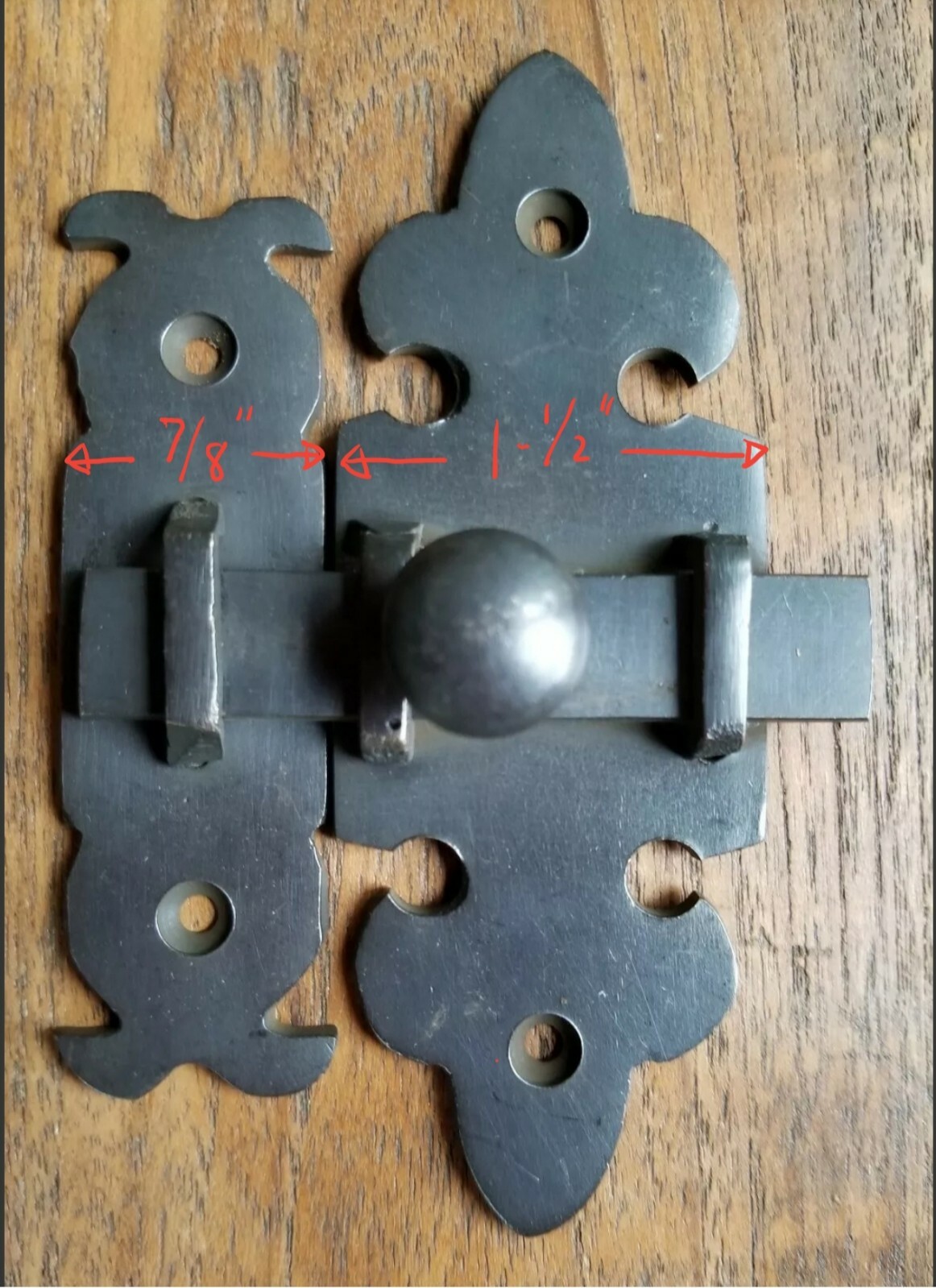 Ornate Antique Type Brass Door Slide Latch Lock Bolt Barn Gate Cabinet 4″ #X7