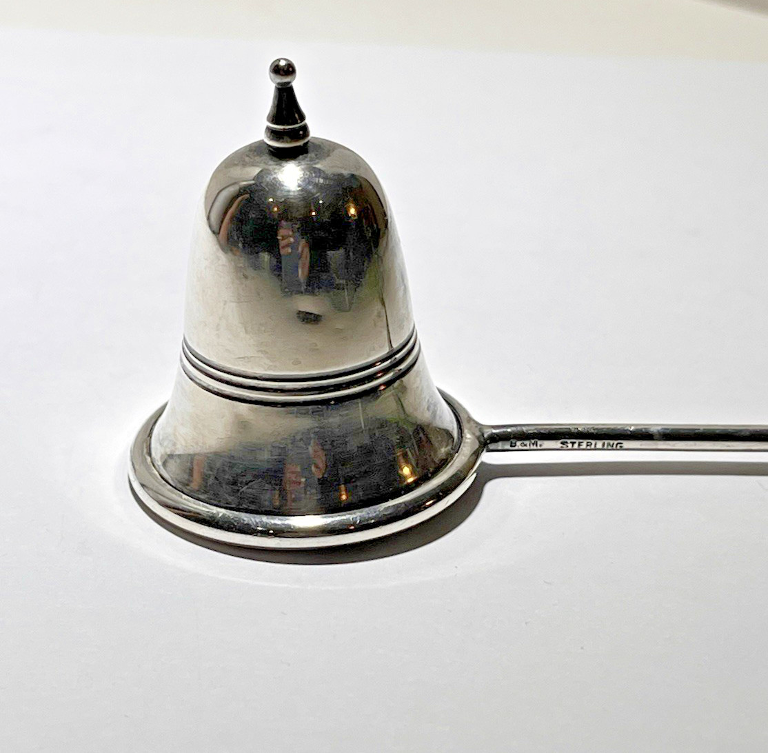 Sterling Silver Candle Snuffer Baldwin & Miller Ship And Bell Design 52.5 Gr.