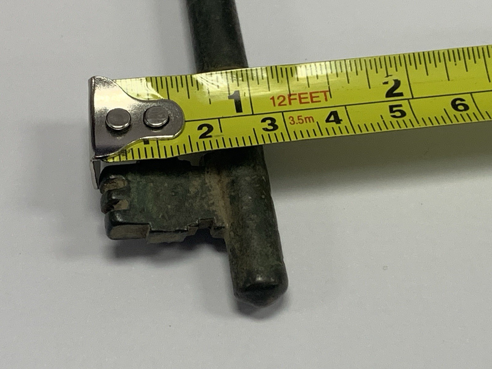 Antique Brass Skeleton Key Solid Barrel 5.25″ Jail Cellar Church Castle Door