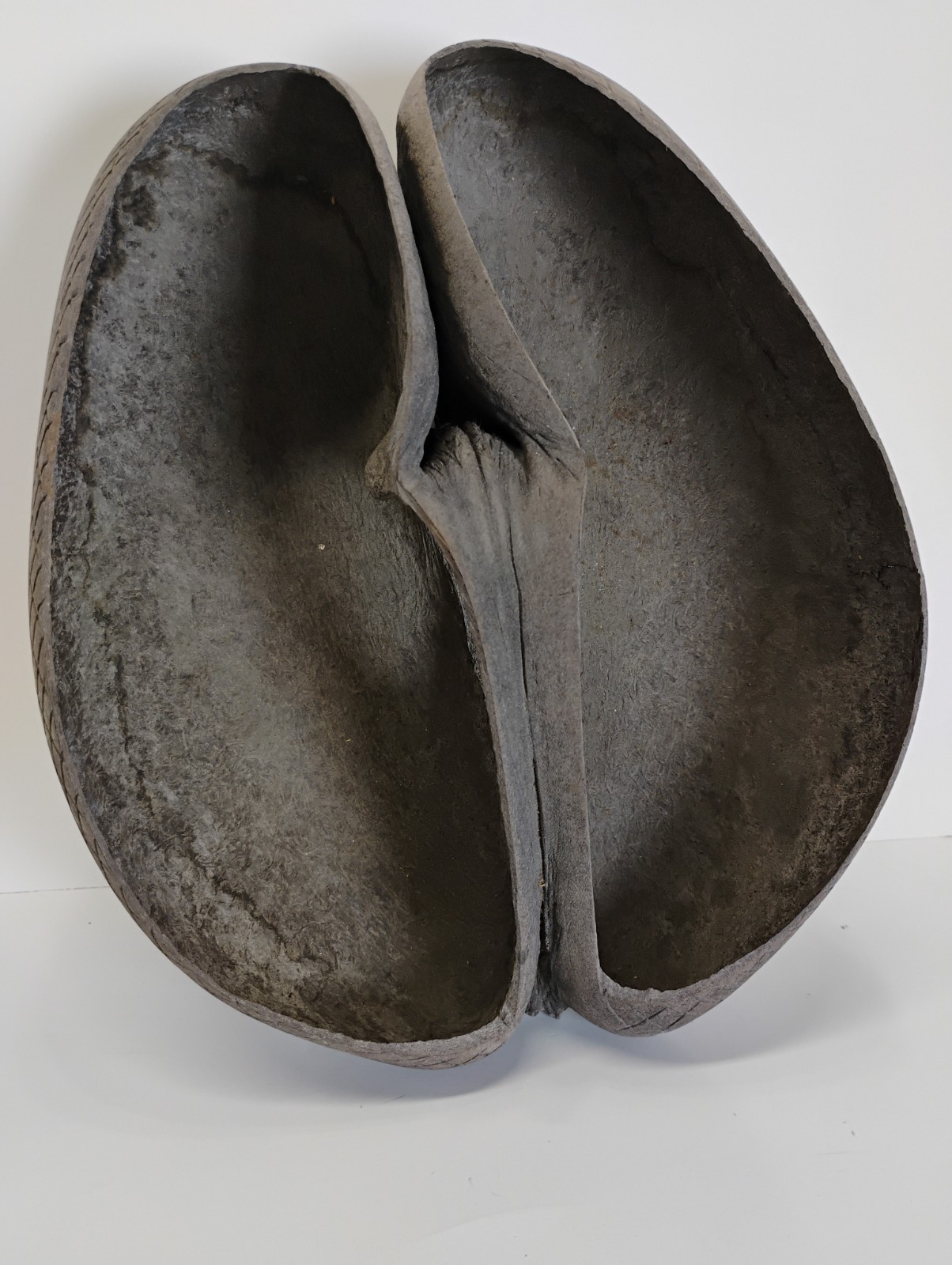 Antique Rare Coco De Mer Double Nut Seed Begging Bowl Basket Large Natural *Read