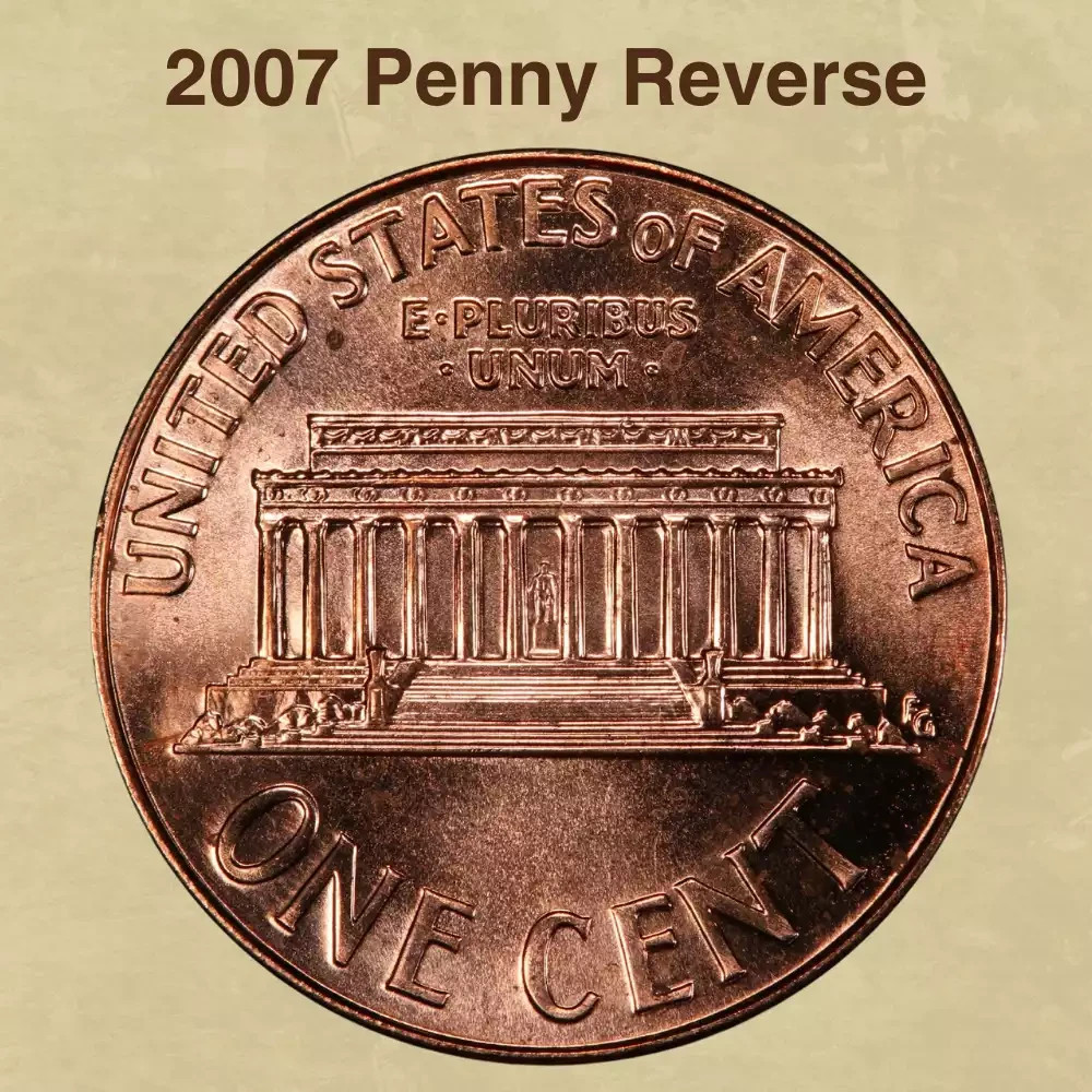 2007-P Lincoln Memorial Penny – GEM BU RED GOLD – Pristine Luster – No Scratches