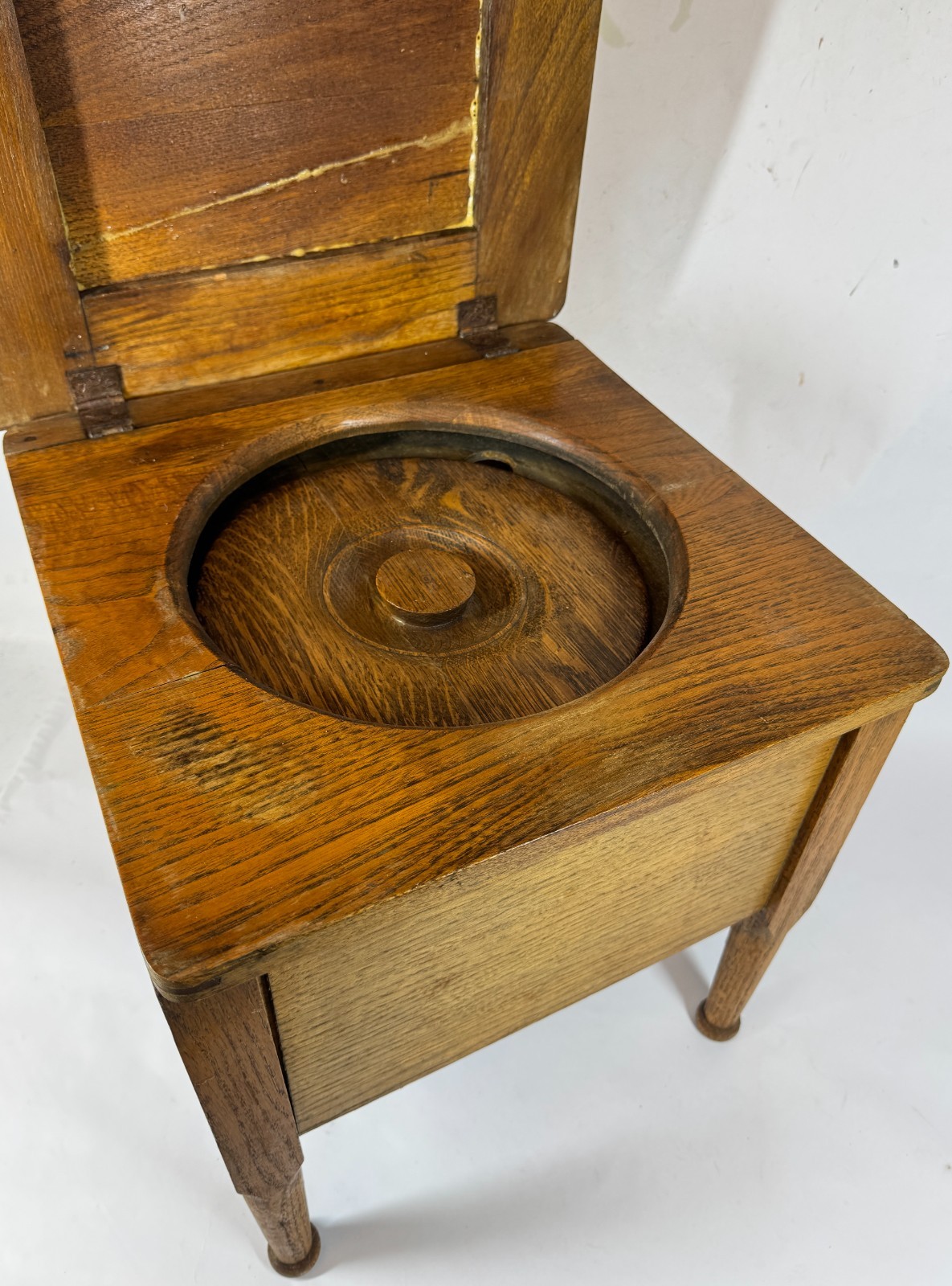 Antique Primitive Rustic Cabin Handmade Wood Night Commode Toilet NO BOWL
