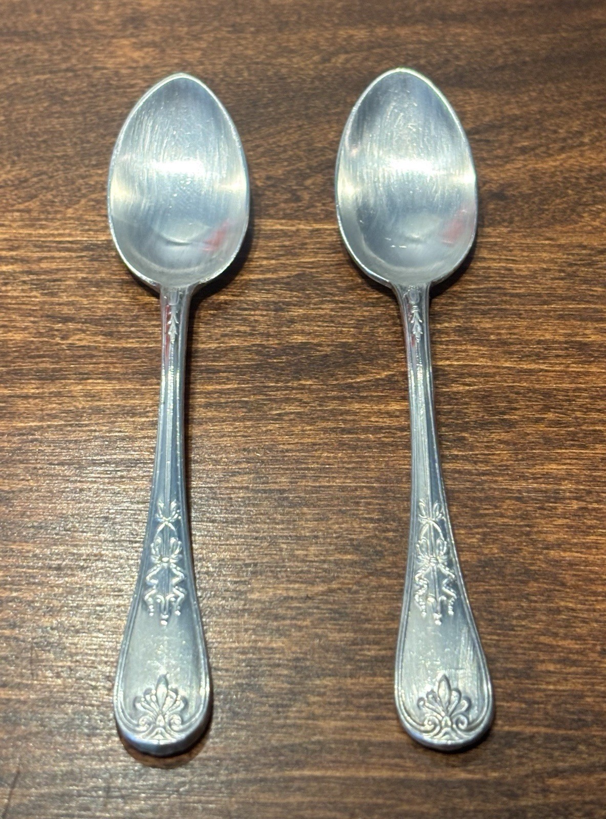 Lot of 2 Vintage Italy Demitasse Spoons Broggi Silver Plate?