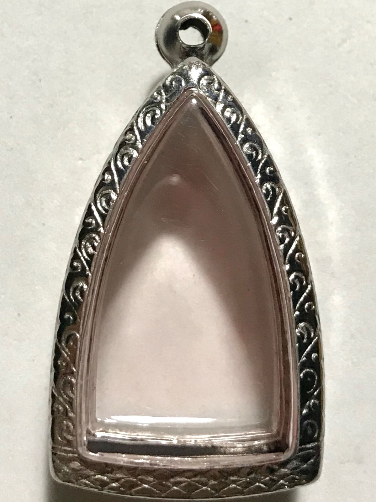 STAINLESS STEEL CASE/CASING AMULET PHRA LP THAI BUDDHA PENDANT C153 h4 w2.4 cm
