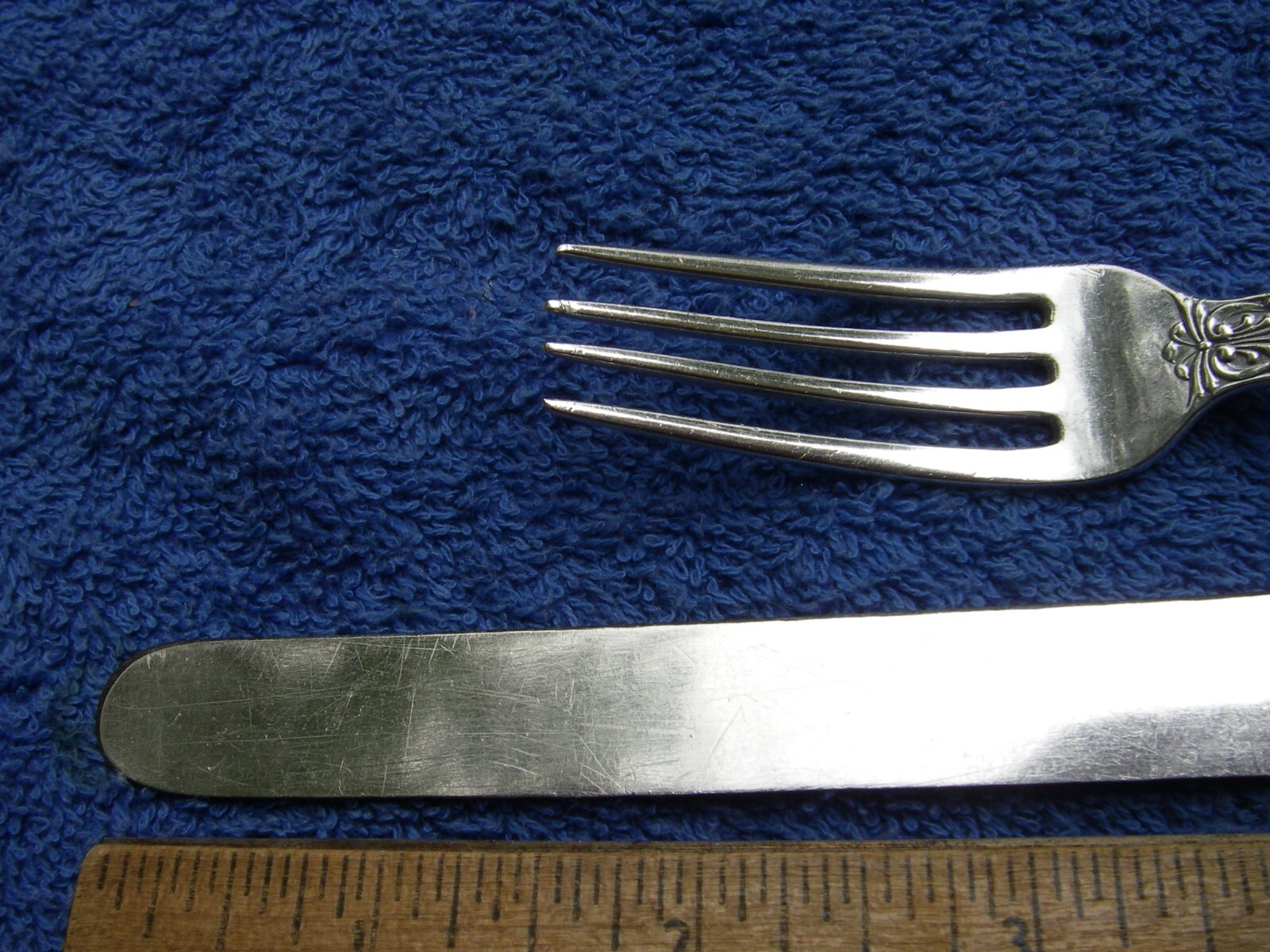 Gorham Sterling NEW QUEENS (1895) YOUTH KNIFE & FORK-Mono CURTIS-NR