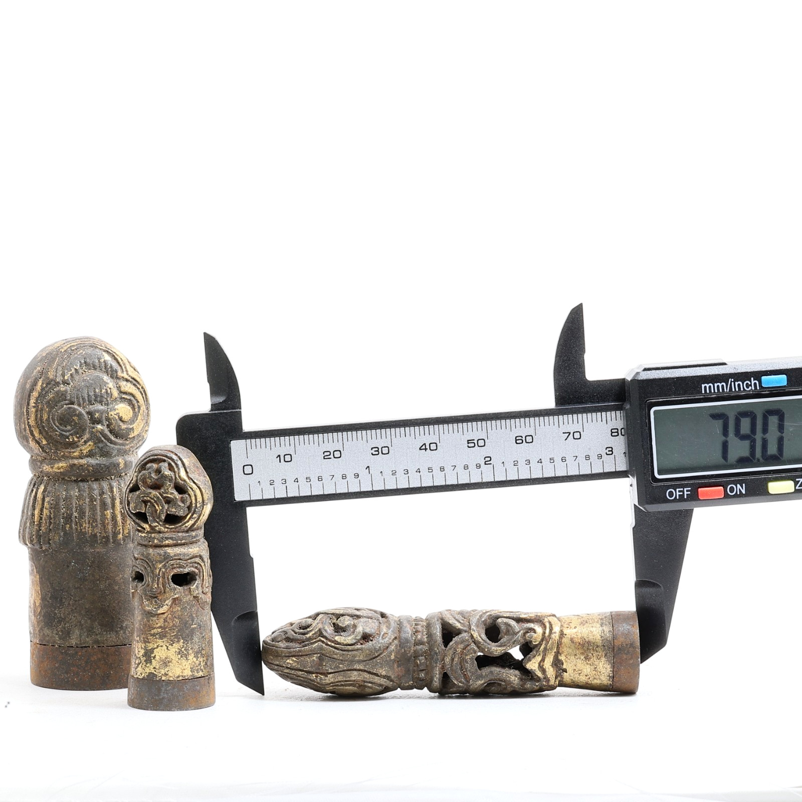 Old Tibetan Buddha Seals 3pcs Set 262G Buddhist Ritual Signet Stamps