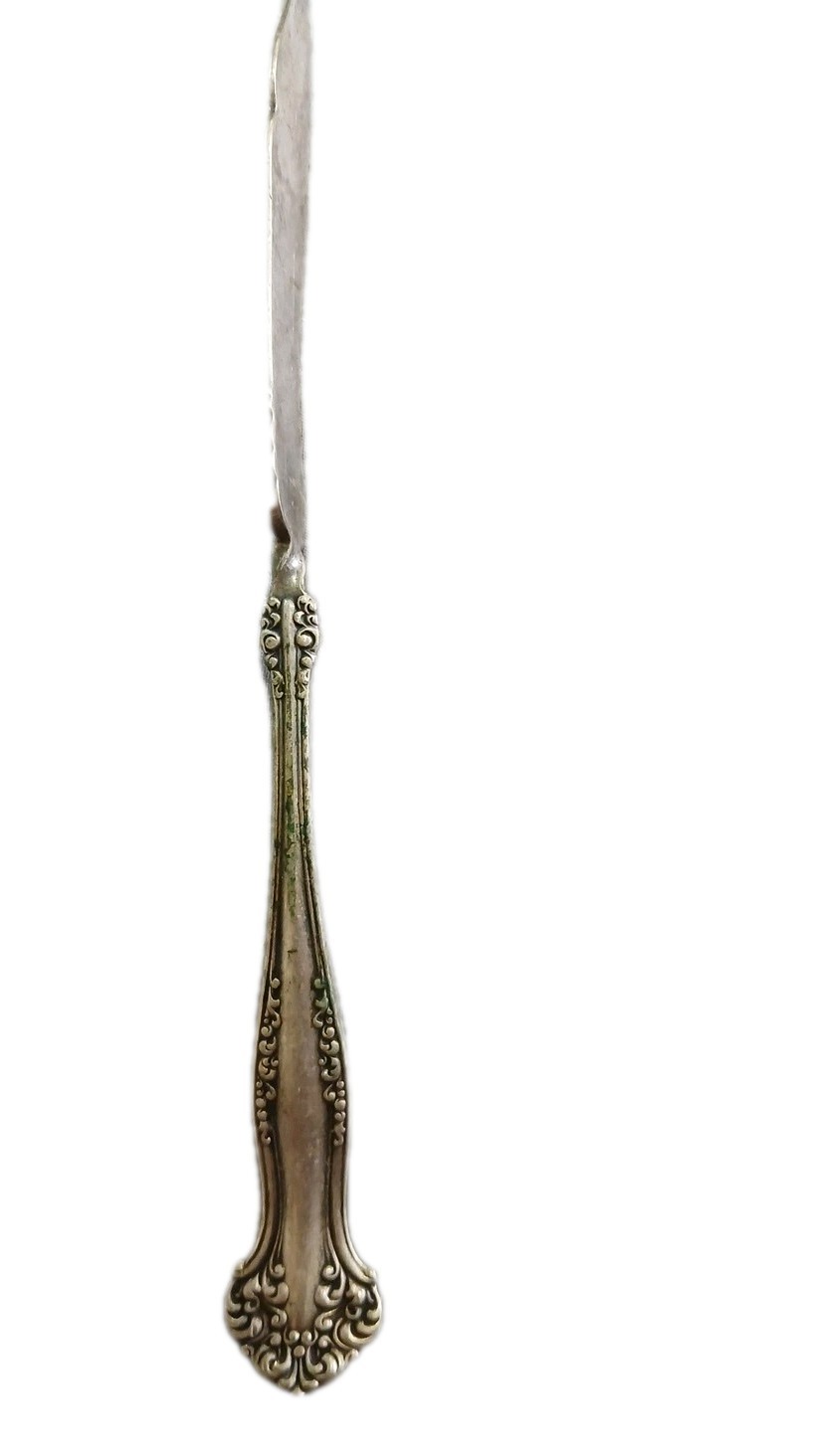 Vtg 1847 Rogers Bros A1 Grape Flat Twisted Handle Master Butter Knife 7 1/8″