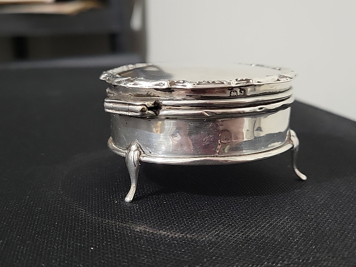 Antique 1858 Sterling Silver Dressing Jewellery Box Adie Bros Birmingham 84.9g