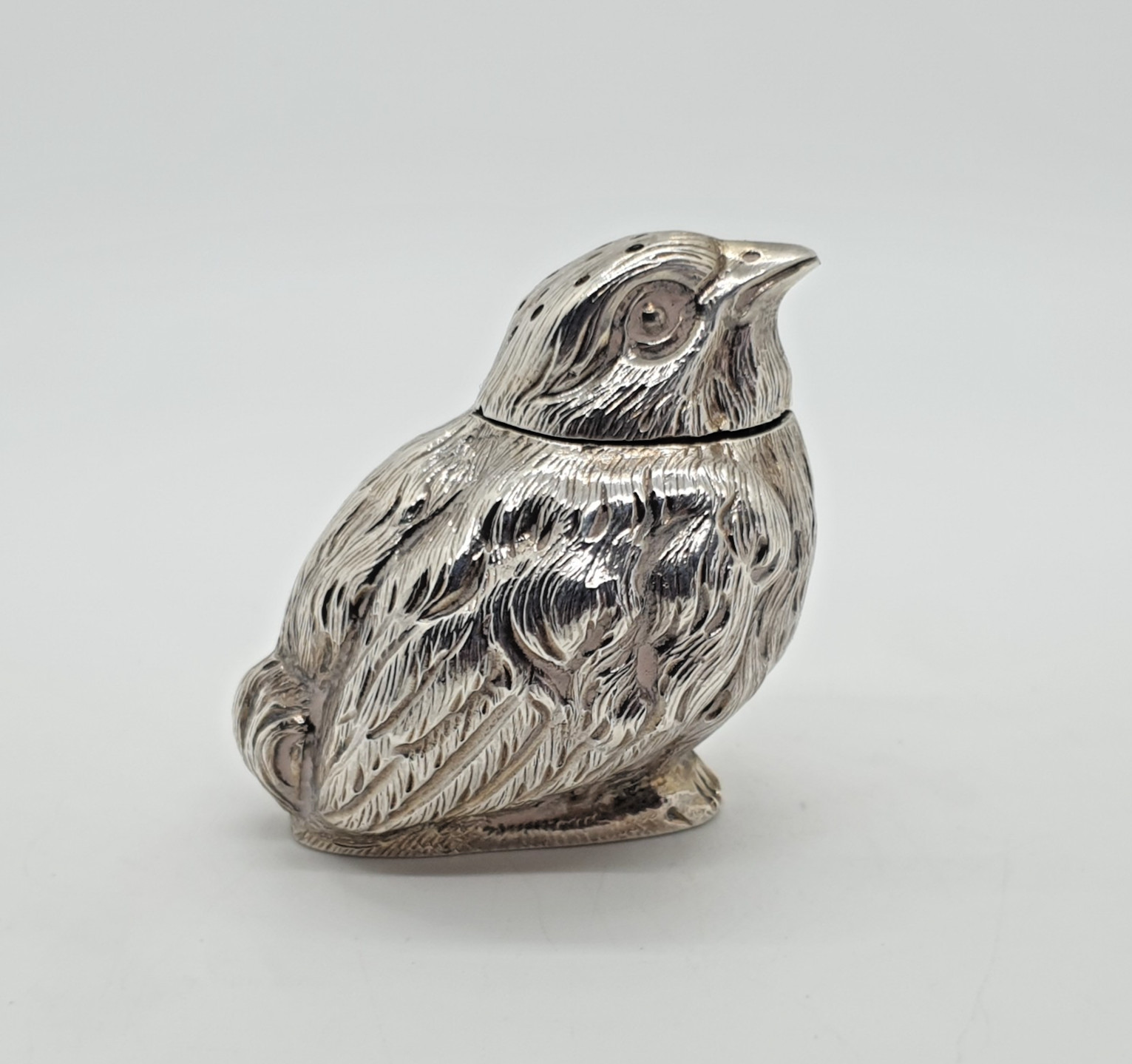 Victorian Sterling Silver Chick Pepper Pounce Pot by Thomas Johnson II 1882