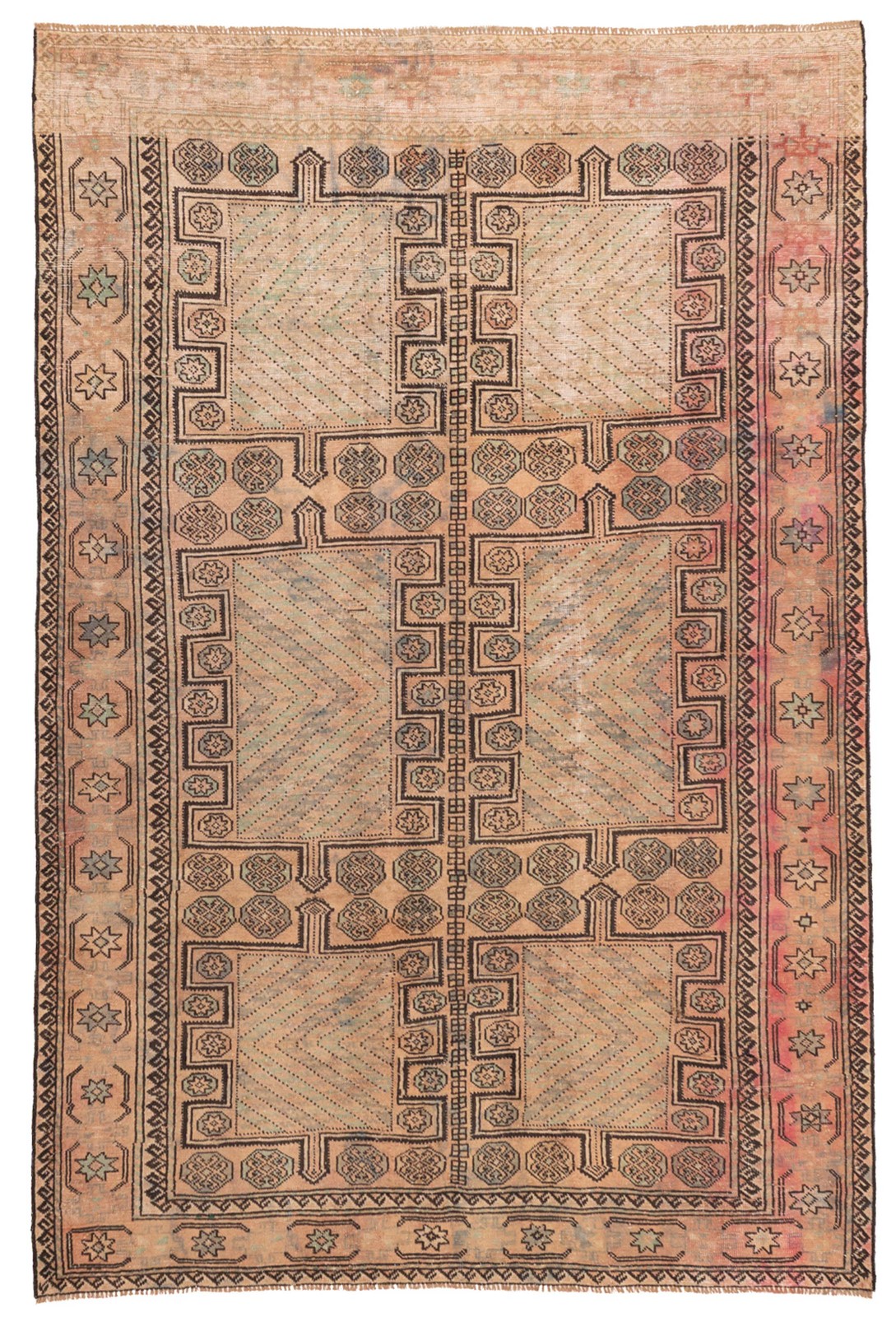 Traditional Vintage Hand-Knotted Area Rug 6’6″ x 9’8″ Oriental Wool Carpet