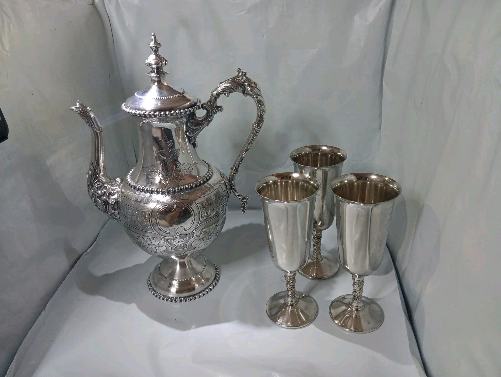 MERIDEN SILVERPLATE 1835 COFFEE TEA SET Britannia Rogers & Smith