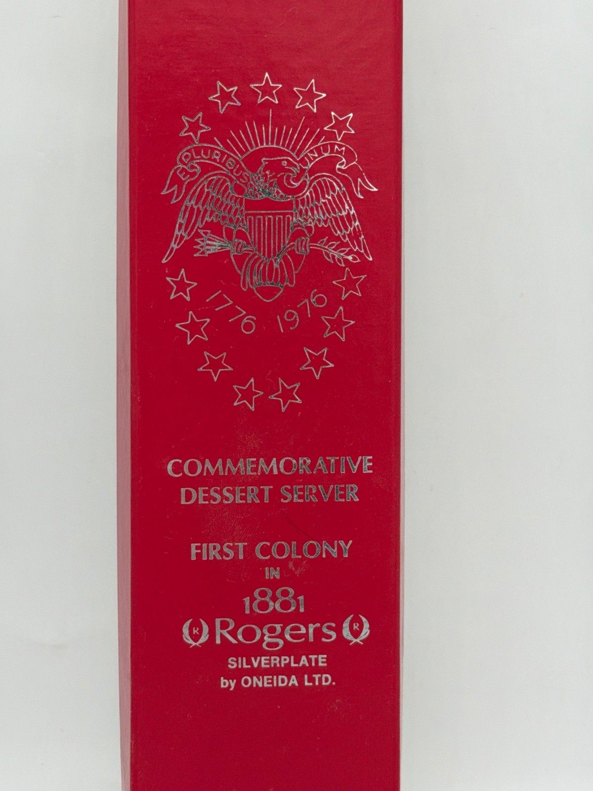 Dessert Server Rogers Silverplate Commemorative 1776-1976 First Colony Vintage