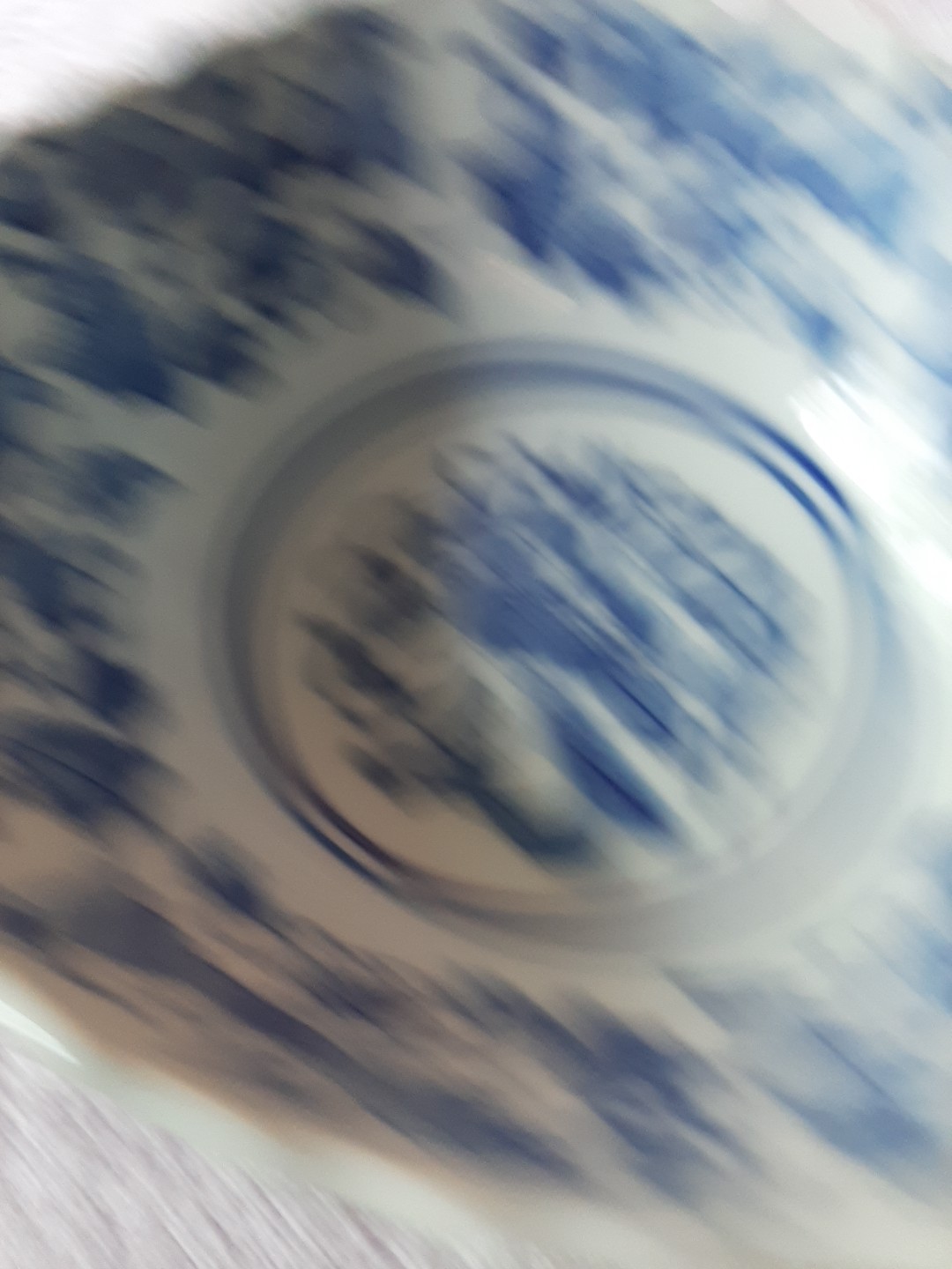 Canton Chinese Export Porcelain, Blue & White Scalloped bowl 8″ d Antique