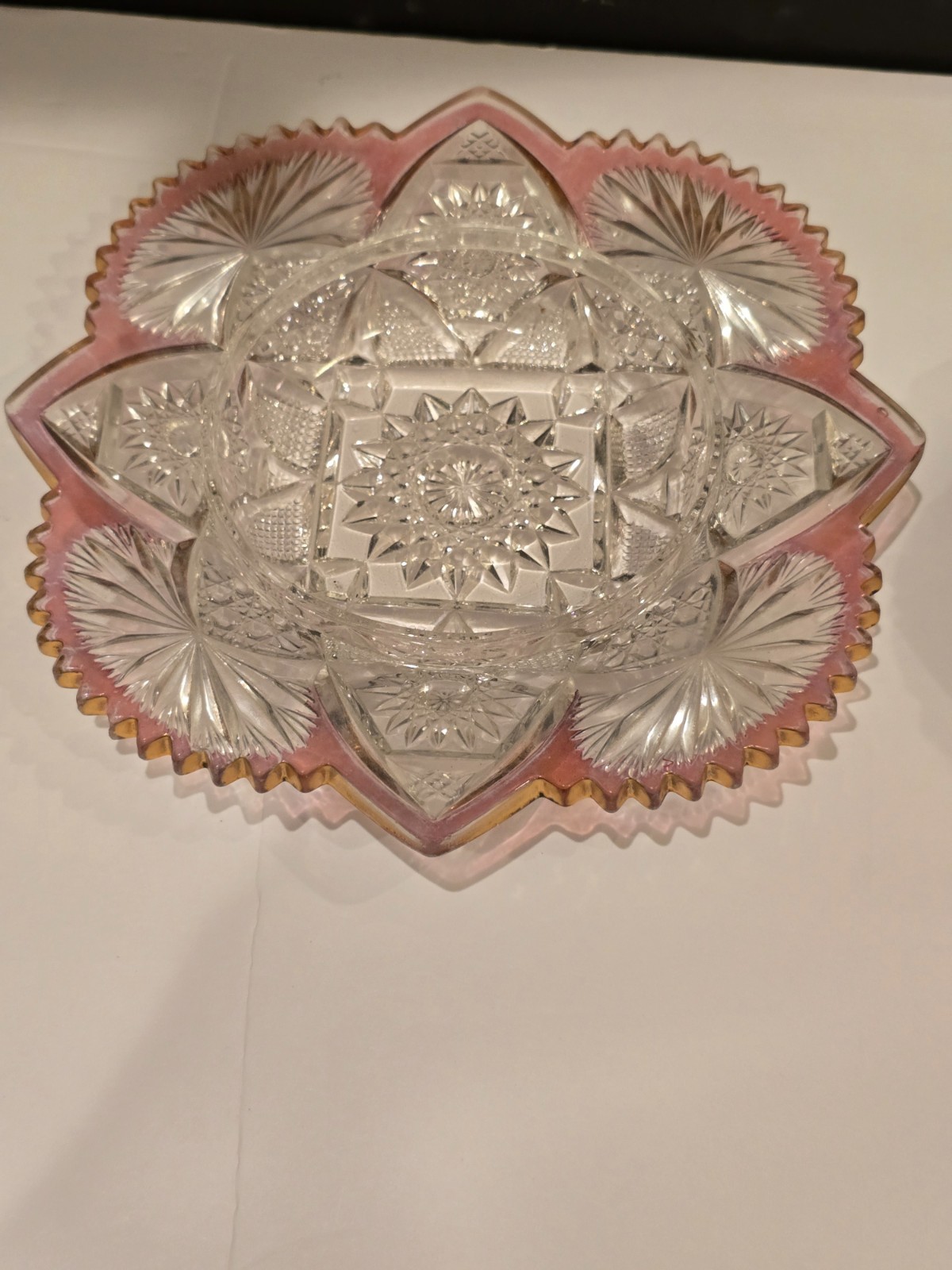 1906 EAPG Ruby Stained “Oklahoma” U.S. Glass Regal Round Covered Butter Dish