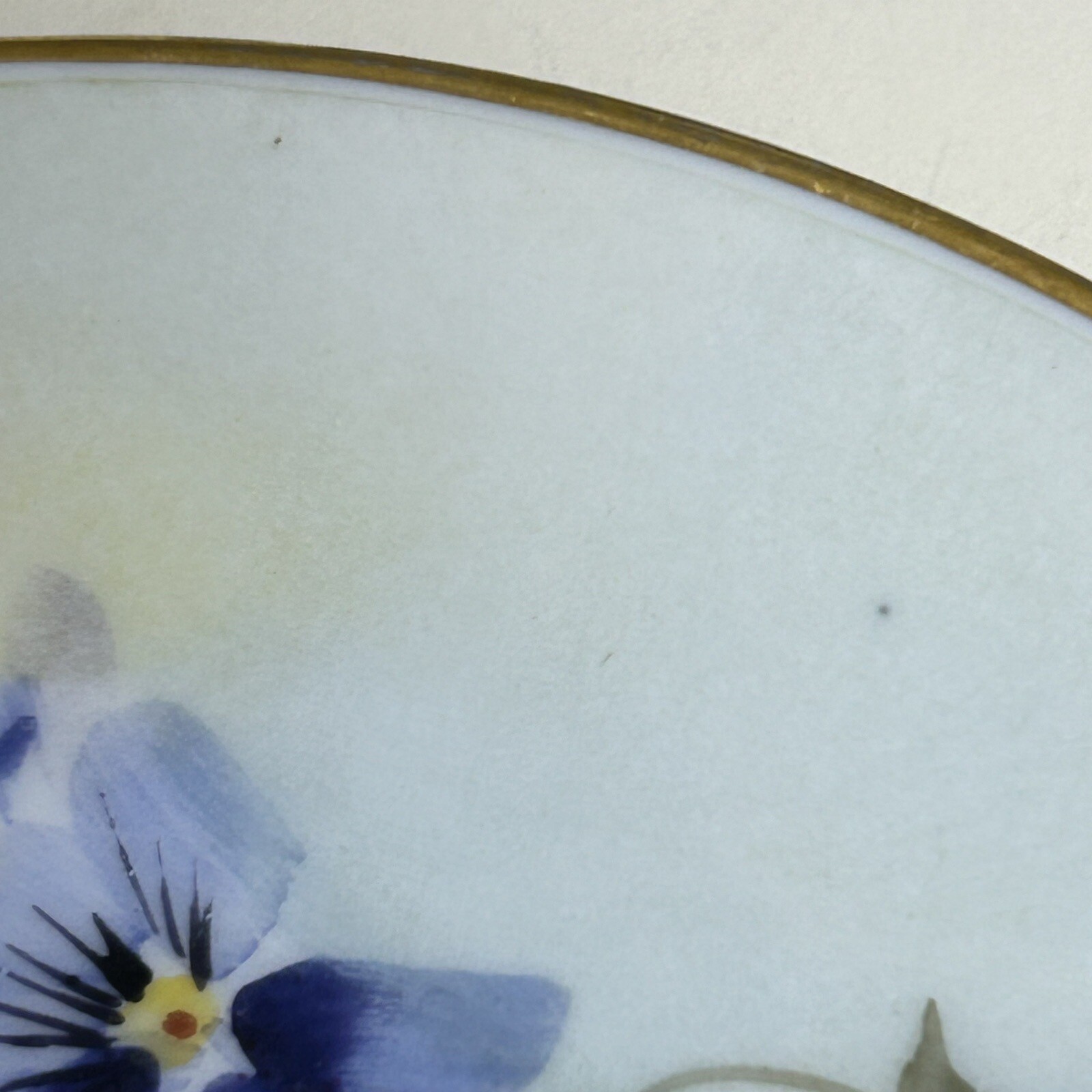 J & C Bavaria Vintage Plate Violets Gold Rim Signed Thonander 6″ Hand Painted
