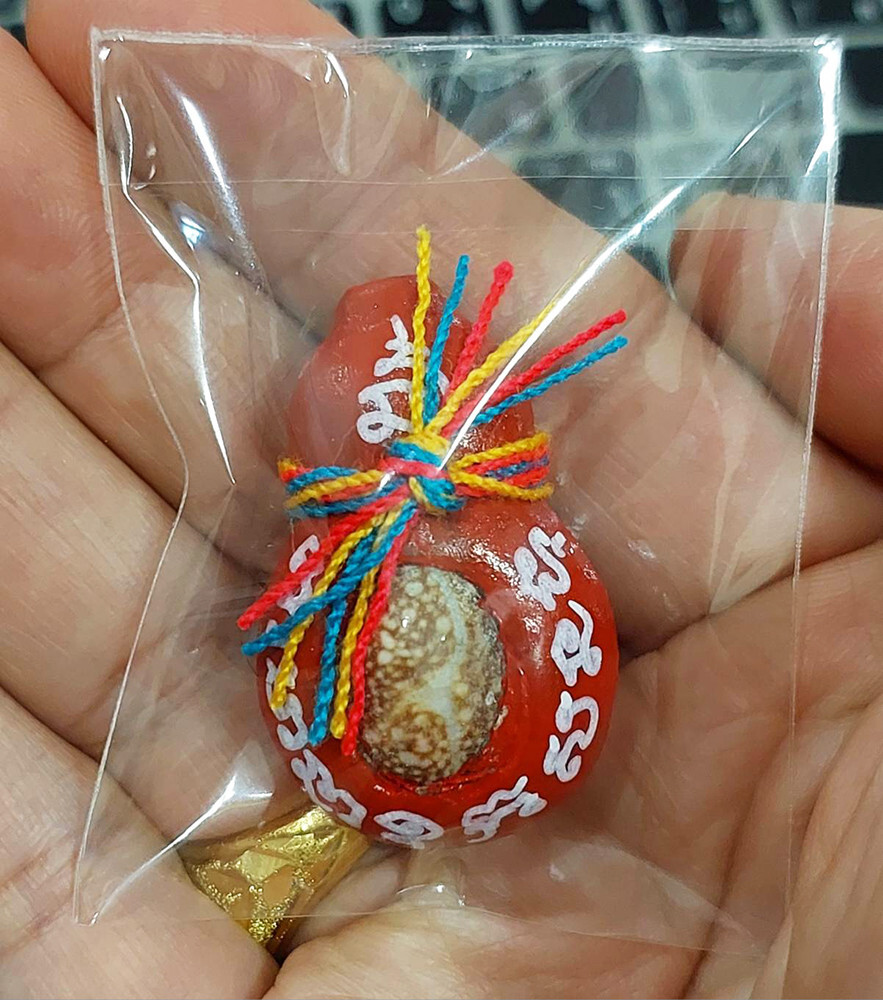 RED Gourd Amulet LP SIRI Thai Magic Bring Wealth Lucky Rich Power Protection