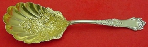 La Touraine by Reed & Barton Sterling Silver Berry Spoon GW Flowered Bowl 9″