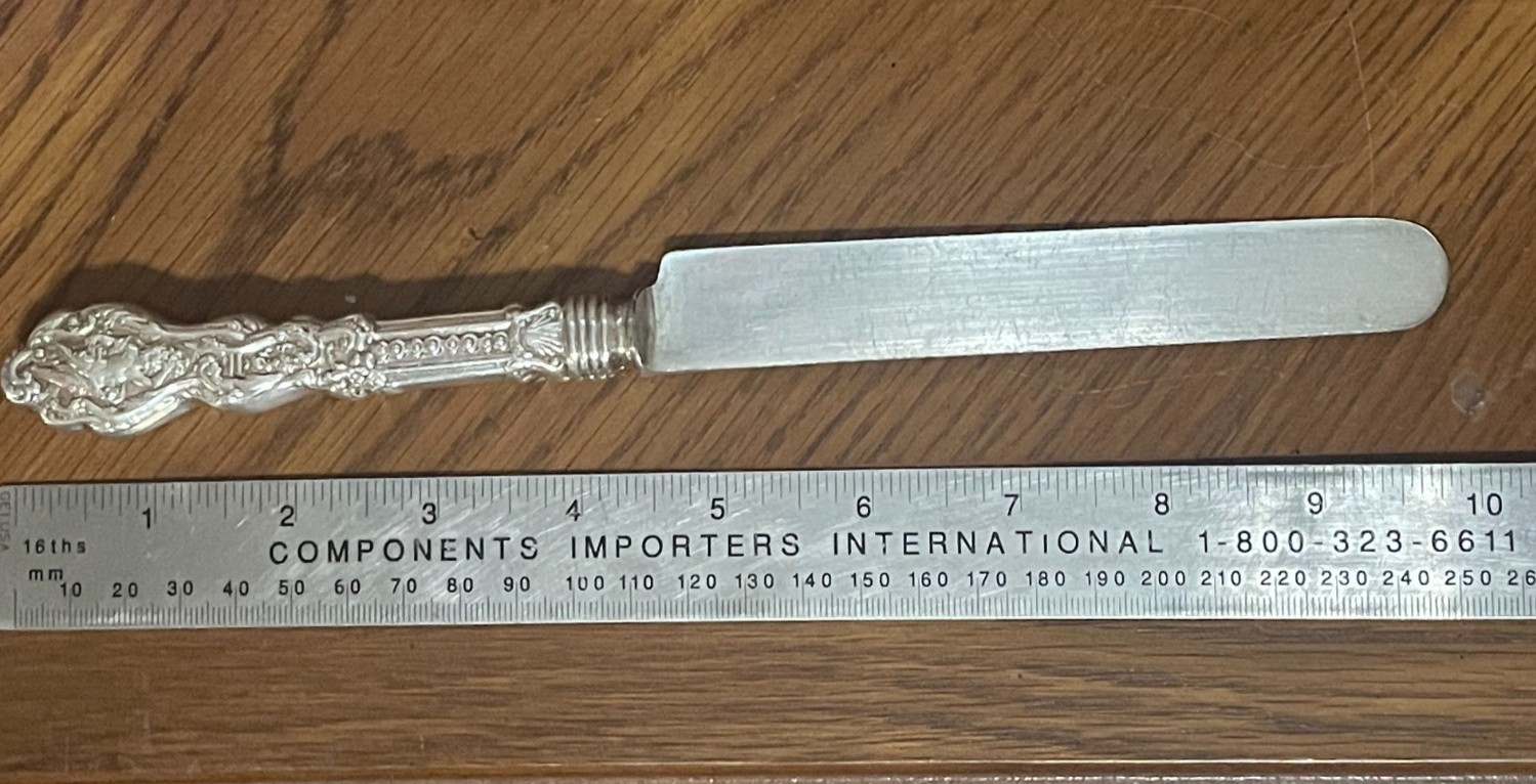 GORHAM VERSAILLES KNIFE STERLING SILVER HANDLE STAINLESS Blade