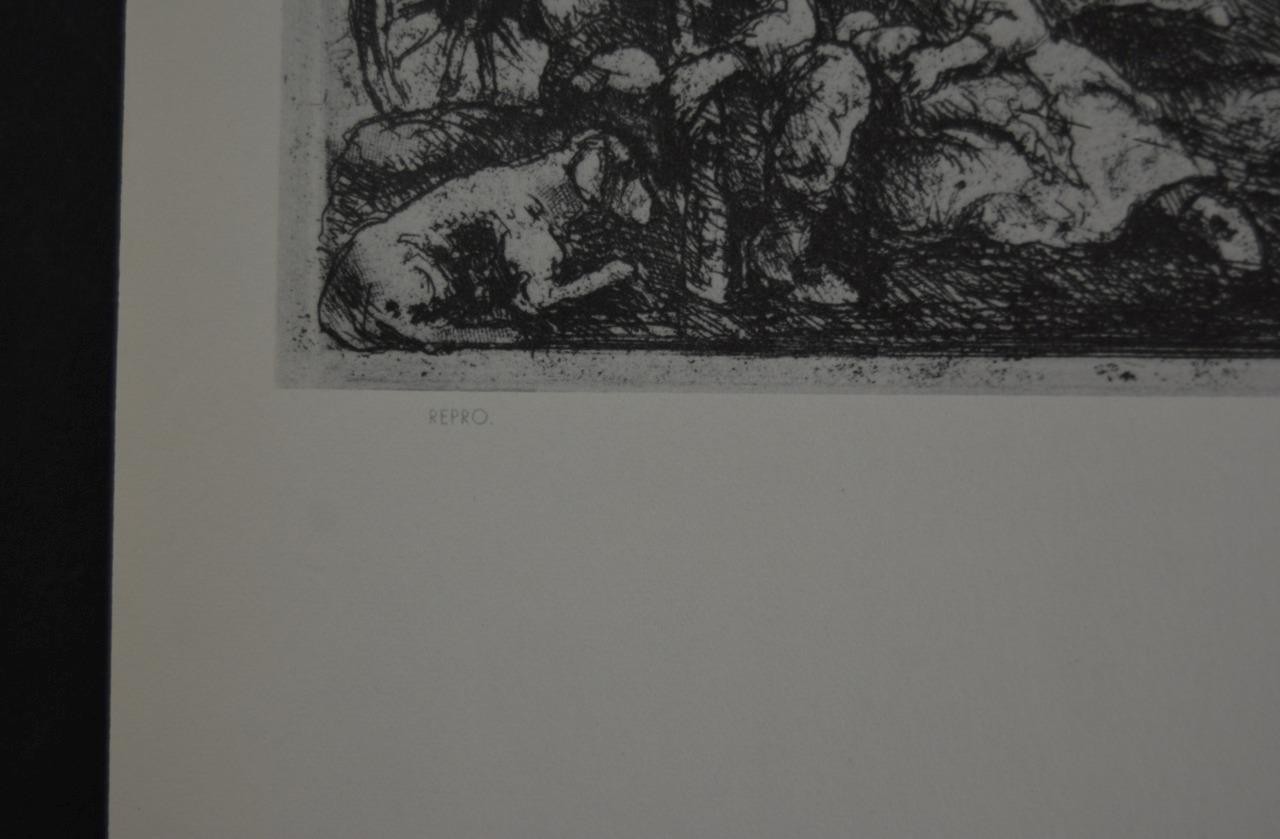 Pioneers Resting by Eugene Higgins Wall Art Vintage Art Print Antique 1930’s
