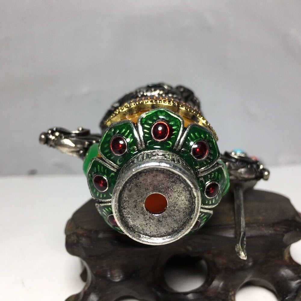Old Beijing Chinese Snuffbox Box Gift Jewelry Antique Dragon Statue Vintage